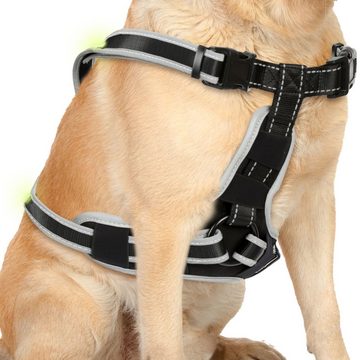 Randaco Hunde-Geschirr LED Hundegeschirr Ausbruchsicher LED-Beleuchtungsmodi Verstellbar