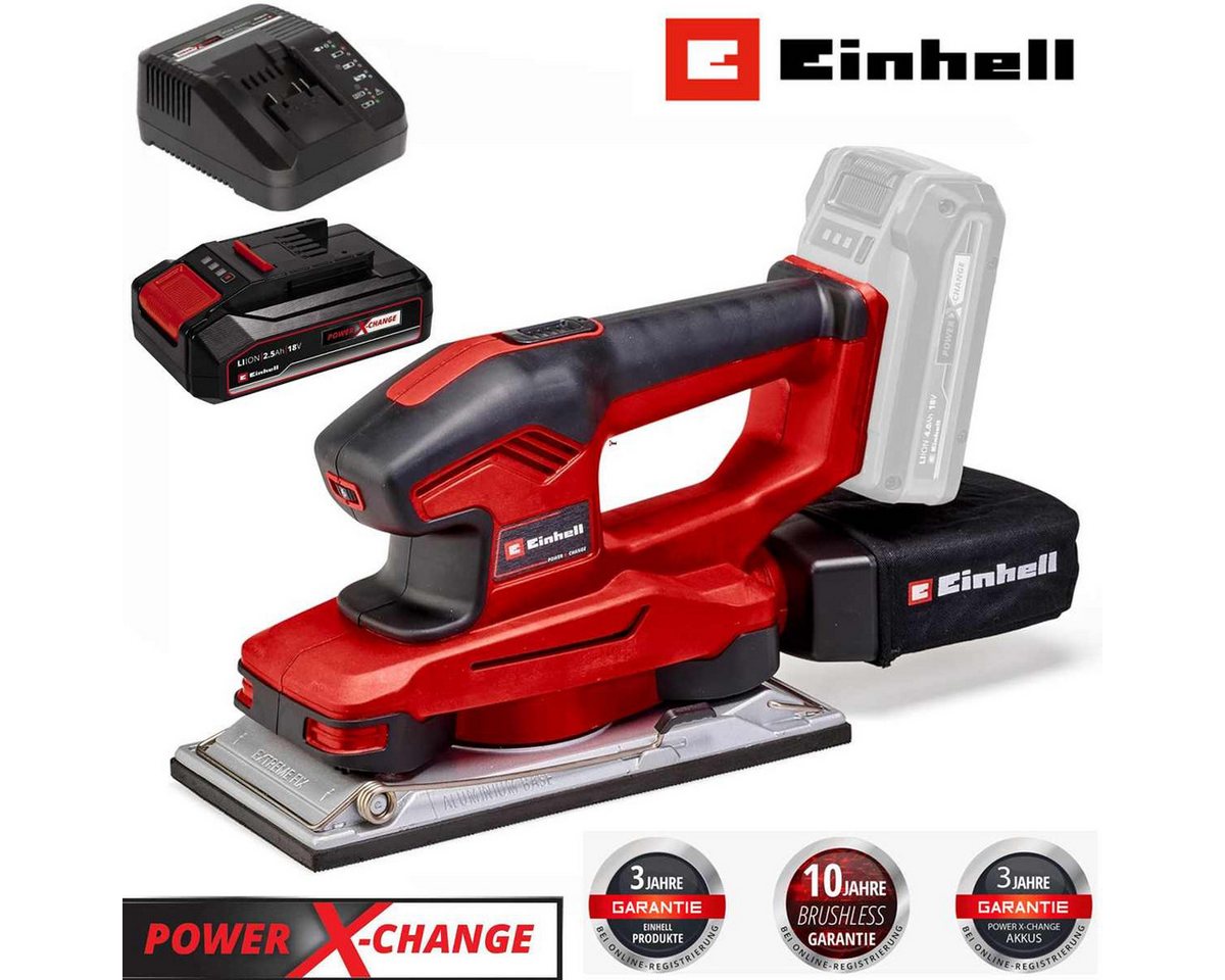 Thumbnail - Einhell Schwingschleifer Schwingschleifer TE-OS 18/230 Li Akku 2.5 Ah, 3x Schleifpapier