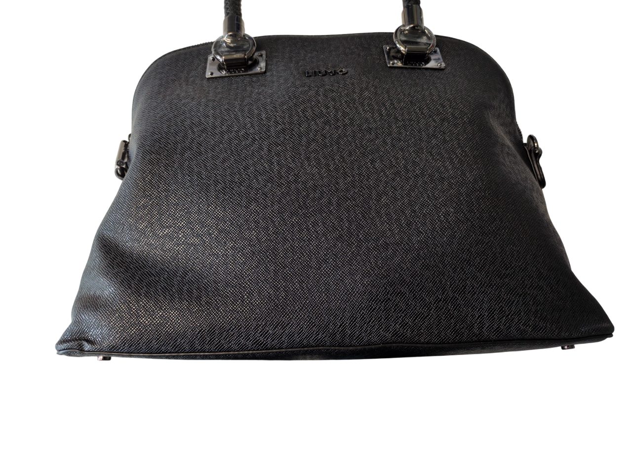 Handtasche Damen Shopper Kunstleder Stoff Schwarz A64038E0087-22222