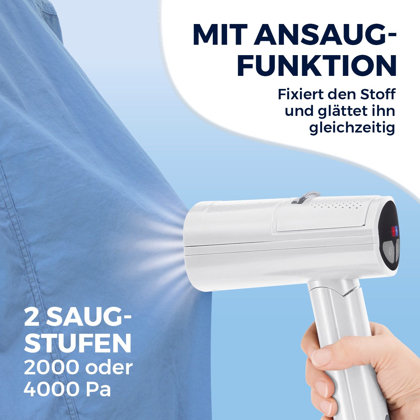 CLEANmaxx Dampfbügeleisen mit Ansaugfunktion faltbar, 1500 W – Bild 5 von 5