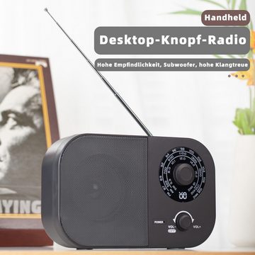 DOPWii Tragbares Radio, AM, FM, SW Handfunkgerät mit eingebautem Lautsprecher Radio (Kopfhörerbuchse für zu Hause/Außenbereich/Camping/Notfälle)