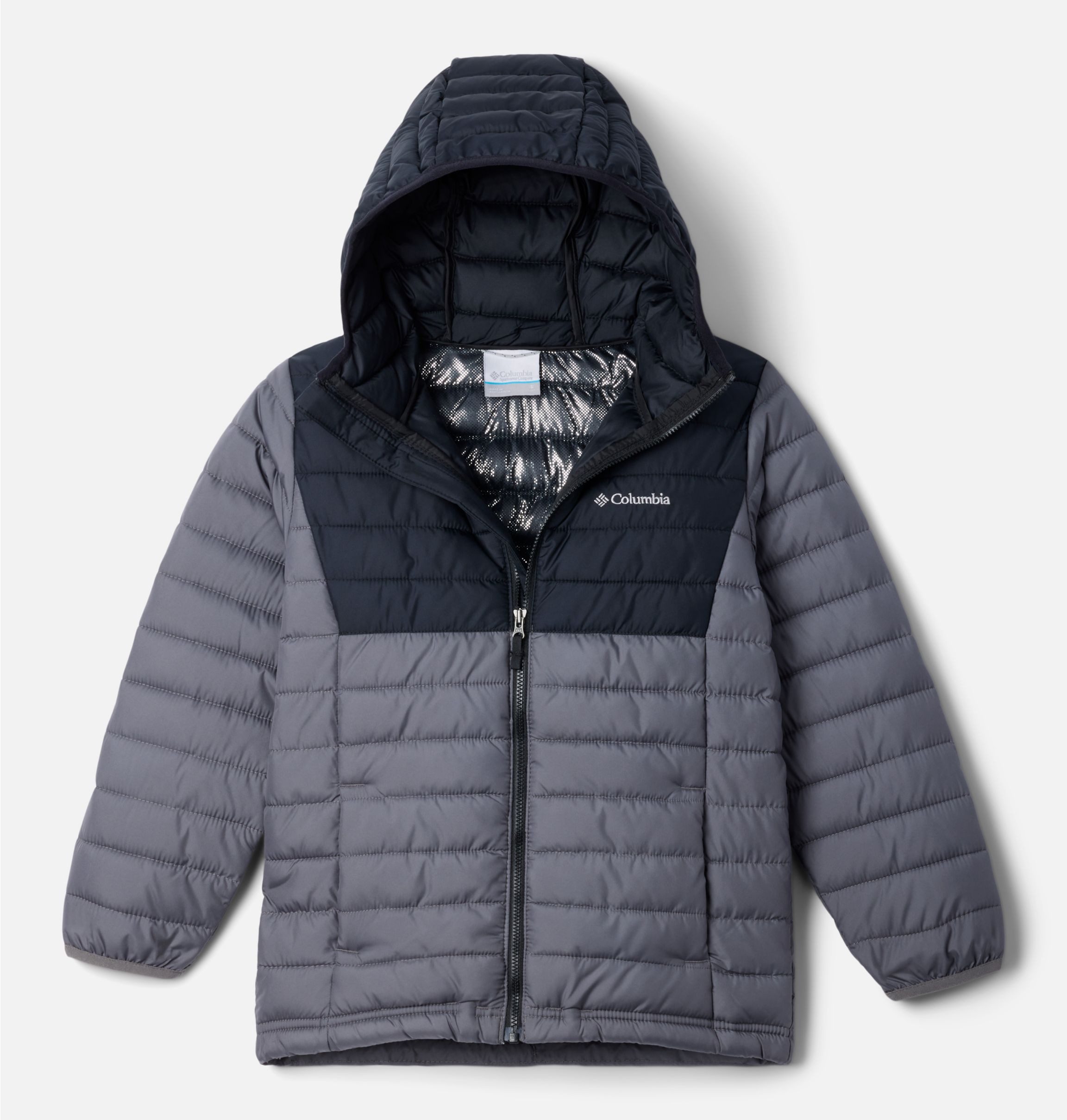 Columbia Steppjacke Powder Lite II Hooded Jacket mit hochschließendem Kragen, wasserabweisend, windabweisend – Bild 3 von 3