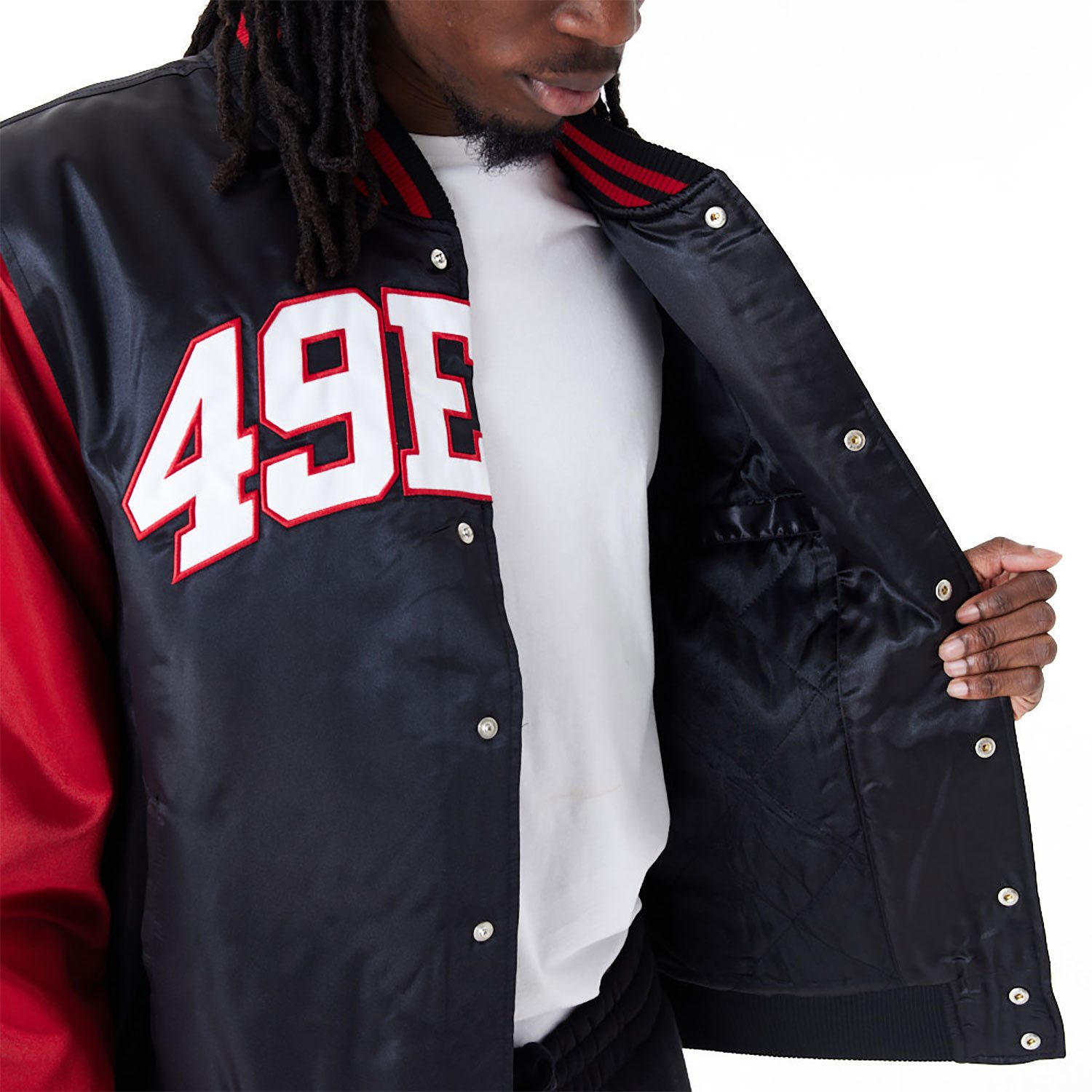 New Era Collegejacke NFL San Francisco 49ers Satin Bomber – Bild 4 von 5