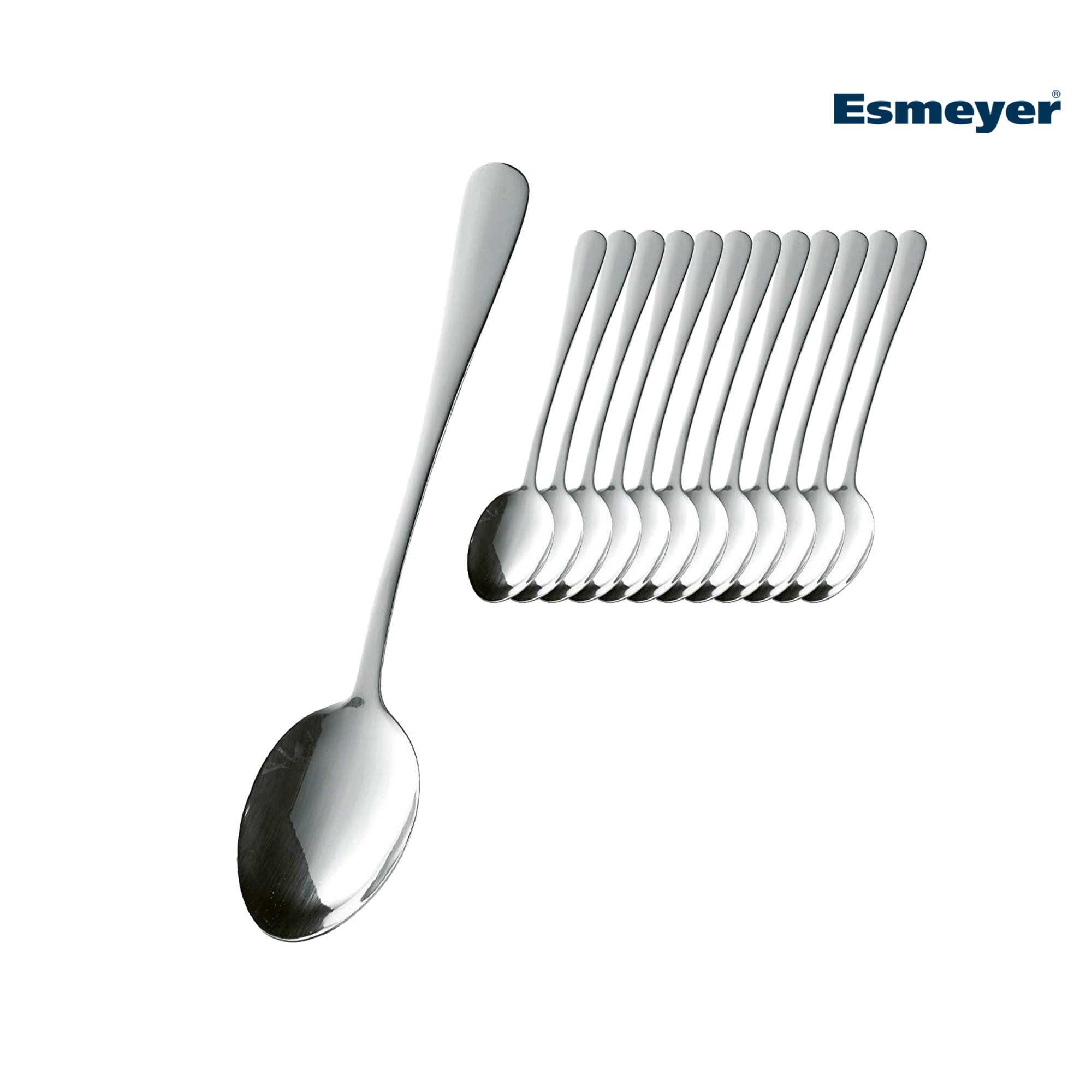 Esmeyer Besteck-Set Langstiellöffel SYLVIA 19,9cm Nr. 156-022, Edelstahl, PA= 12Stk, Edelstahl 18/0, poliert