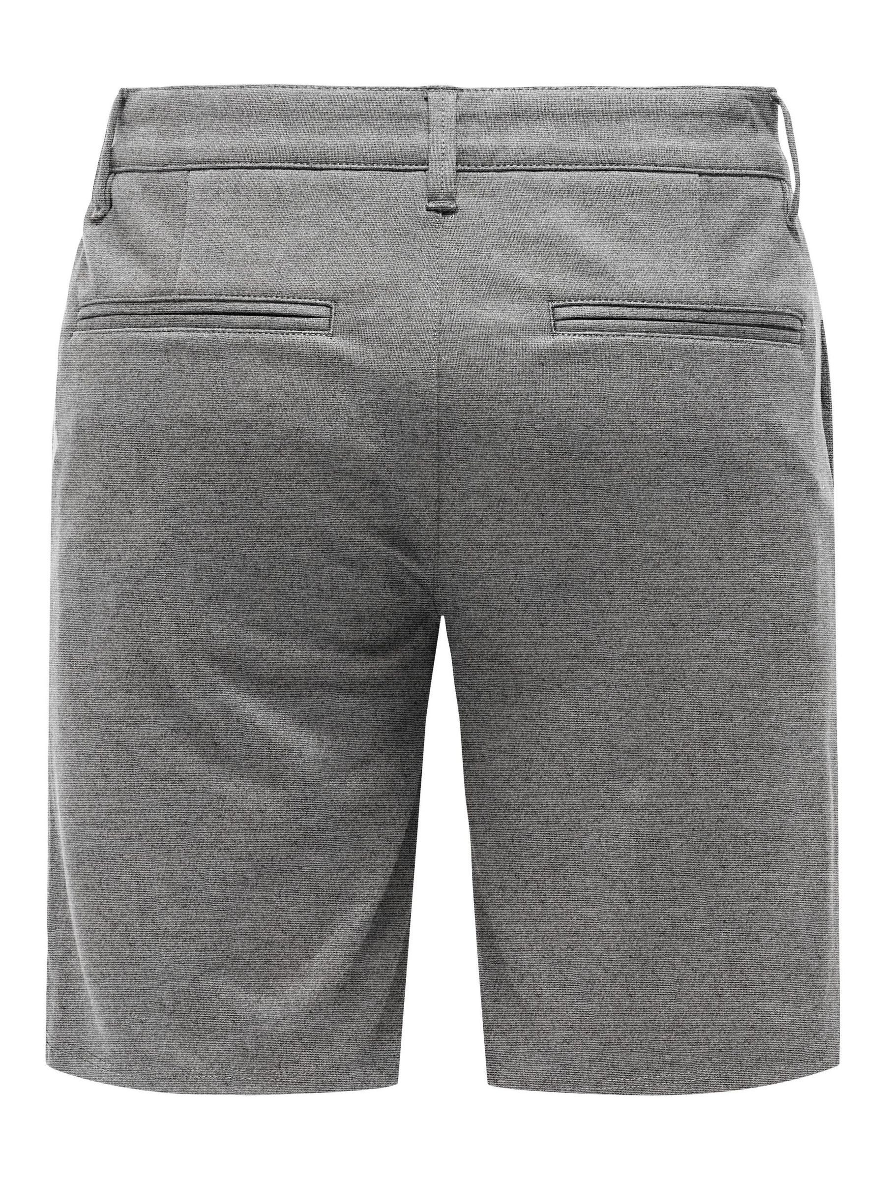 ONLY & SONS Chinoshorts Pants Sommer für Herren Regular Fit unifarben elastisch Reißverschluss casual-Style