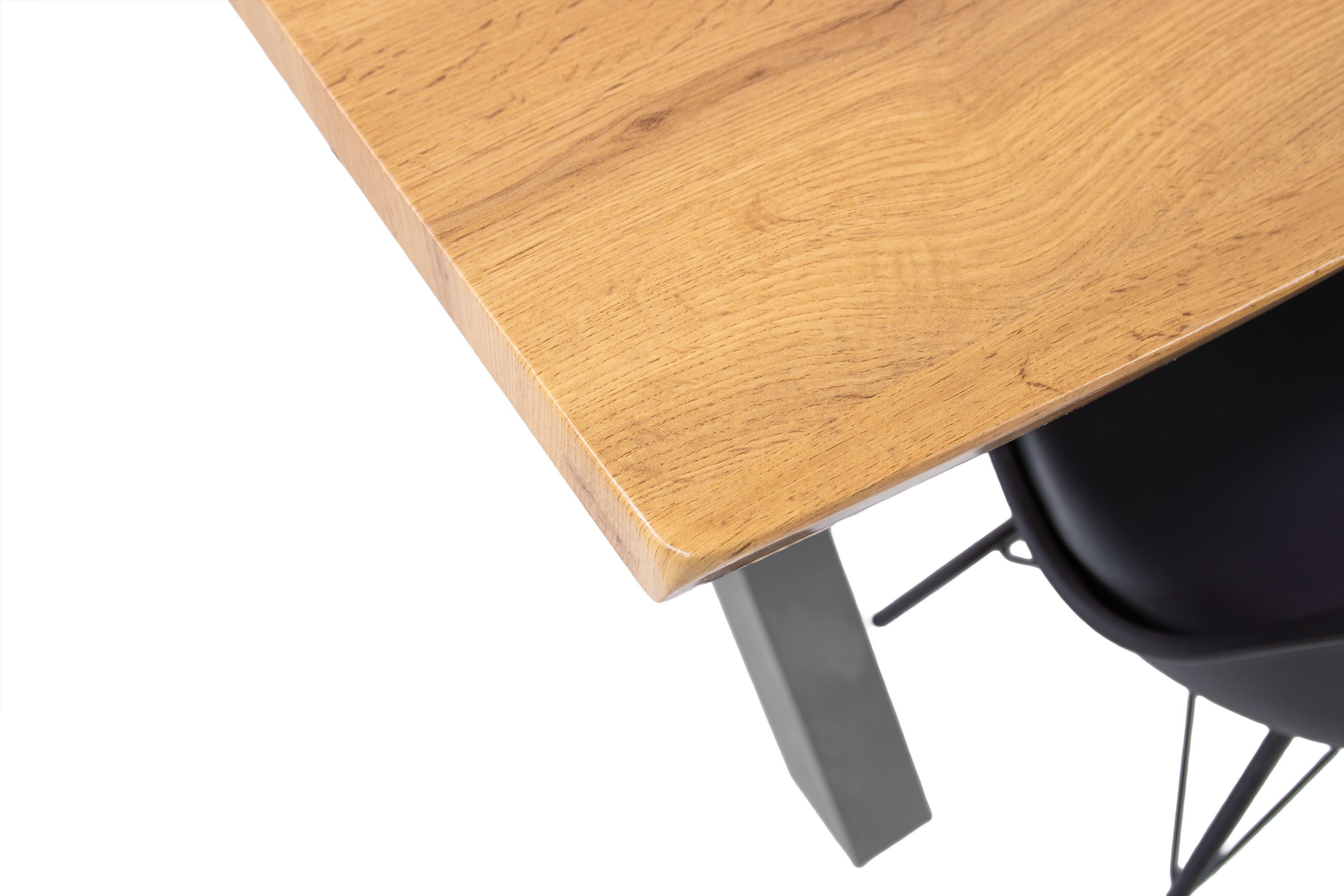 SAM® Esstisch Thorin, Verschiedene Optiken, X-Metallgestell, Baumkante
