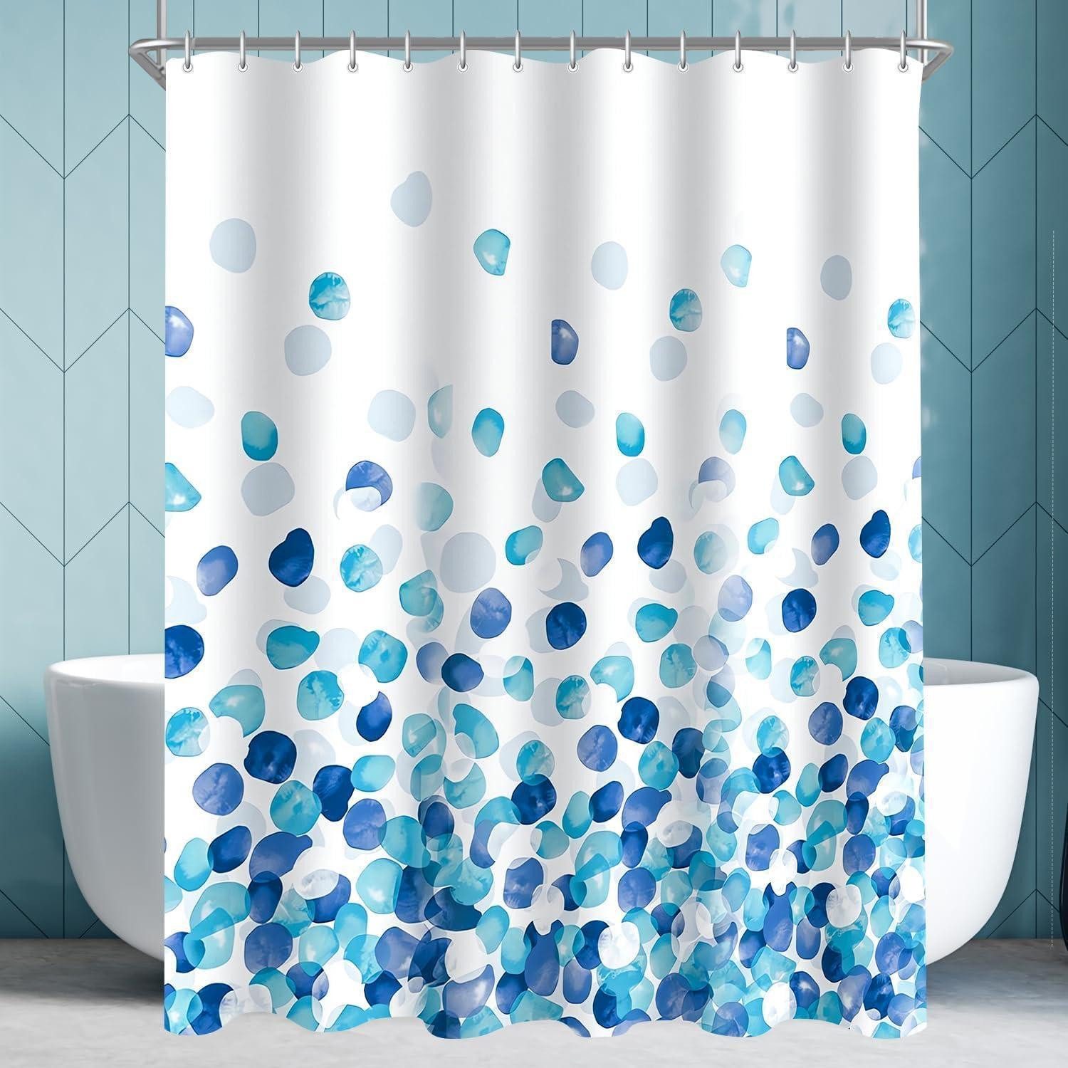 LuxusKollektion Duschvorhang Duschvorhang Blaue Blütenblätter 120x200cm Breite 120 cm