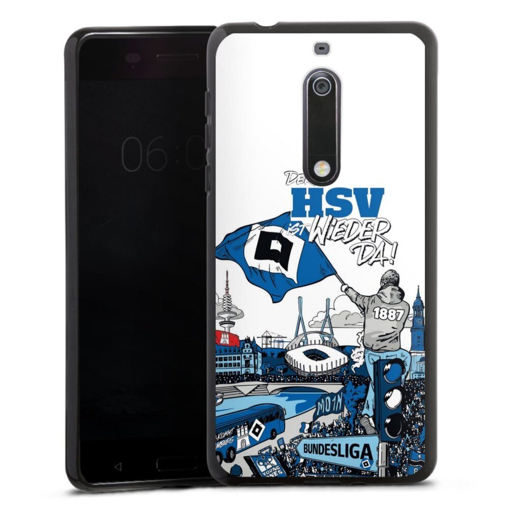 DeinDesign Handyhülle Hamburger SV Offizielles Lizenzprodukt Aufstieg, Nokia 5 Silikon Hülle Bumper Case Handy Schutzhülle Smartphone Cover