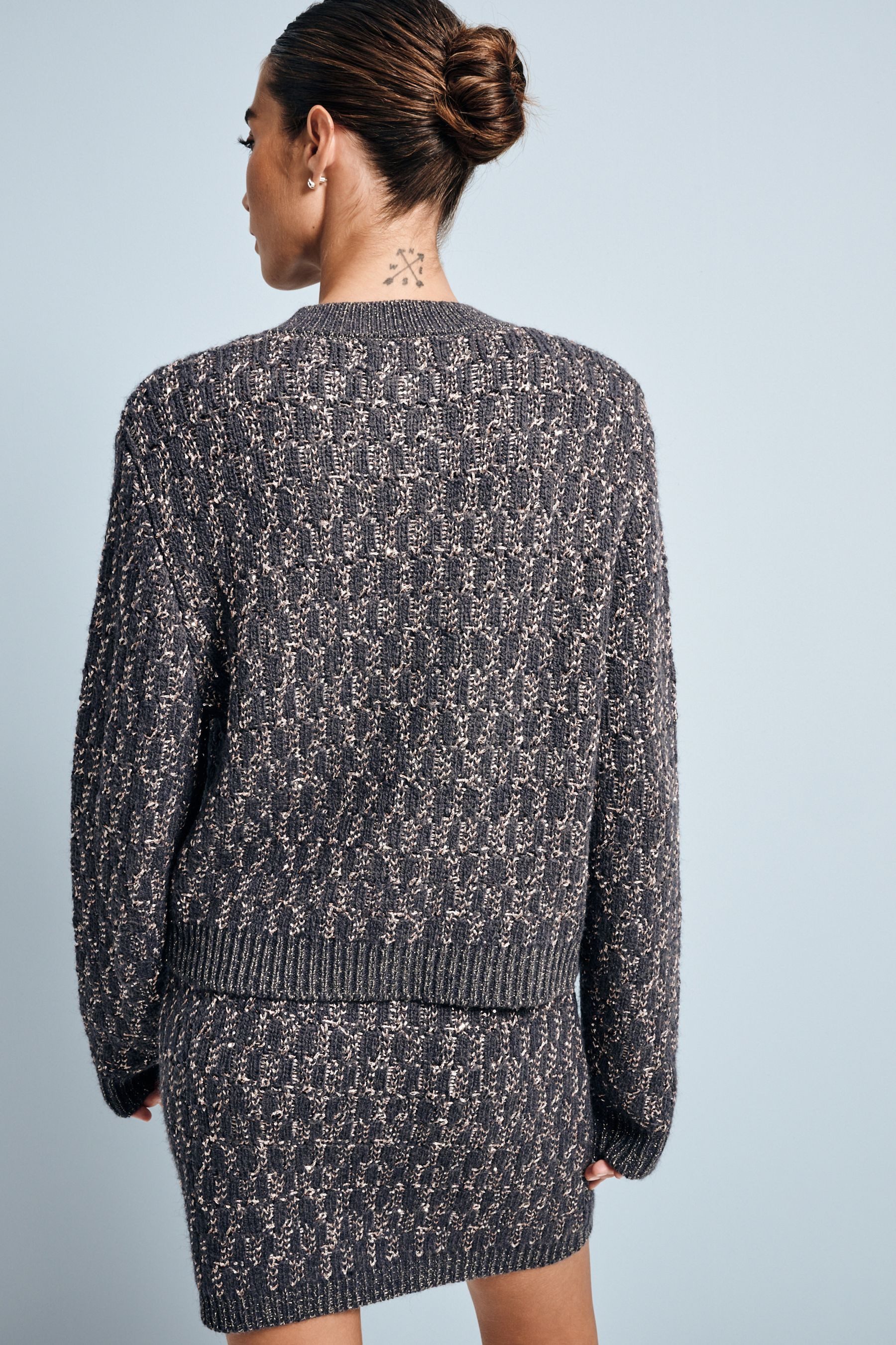 Next Strickjacke Funkelnde Co-Ord Strickjacke mit günstig online kaufen