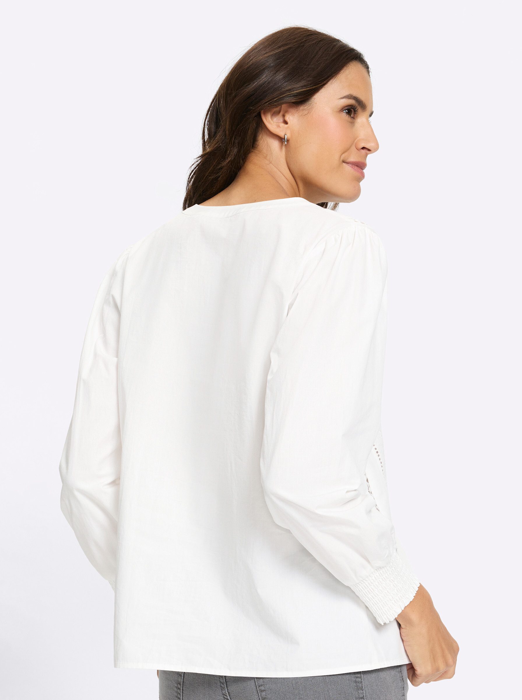 Witt Klassische Bluse Baumwoll-Bluse Langarm