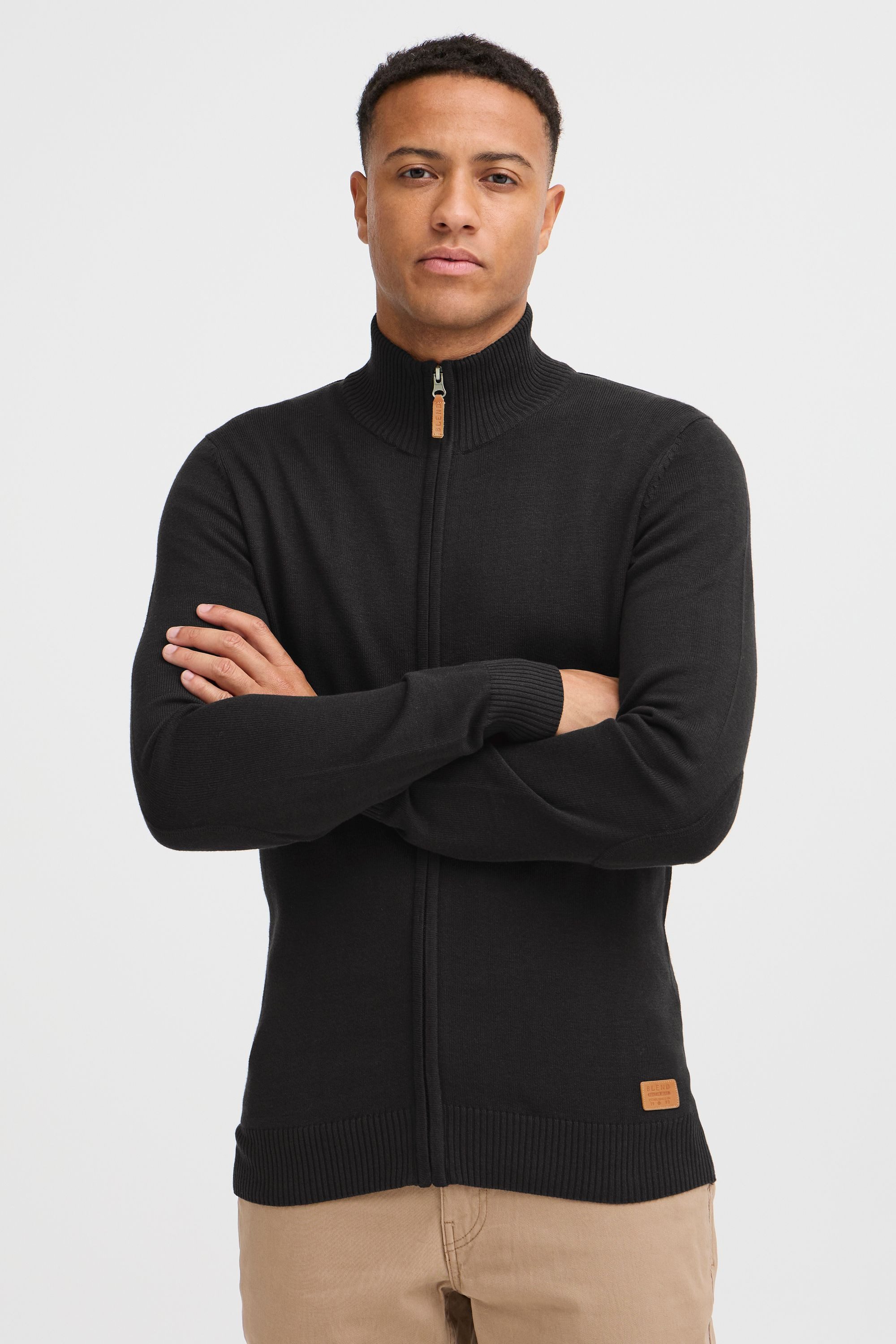 Blend Strickjacke BHNorman Bequeme Feinstrick-Jacke mit Stehkragen und elas günstig online kaufen