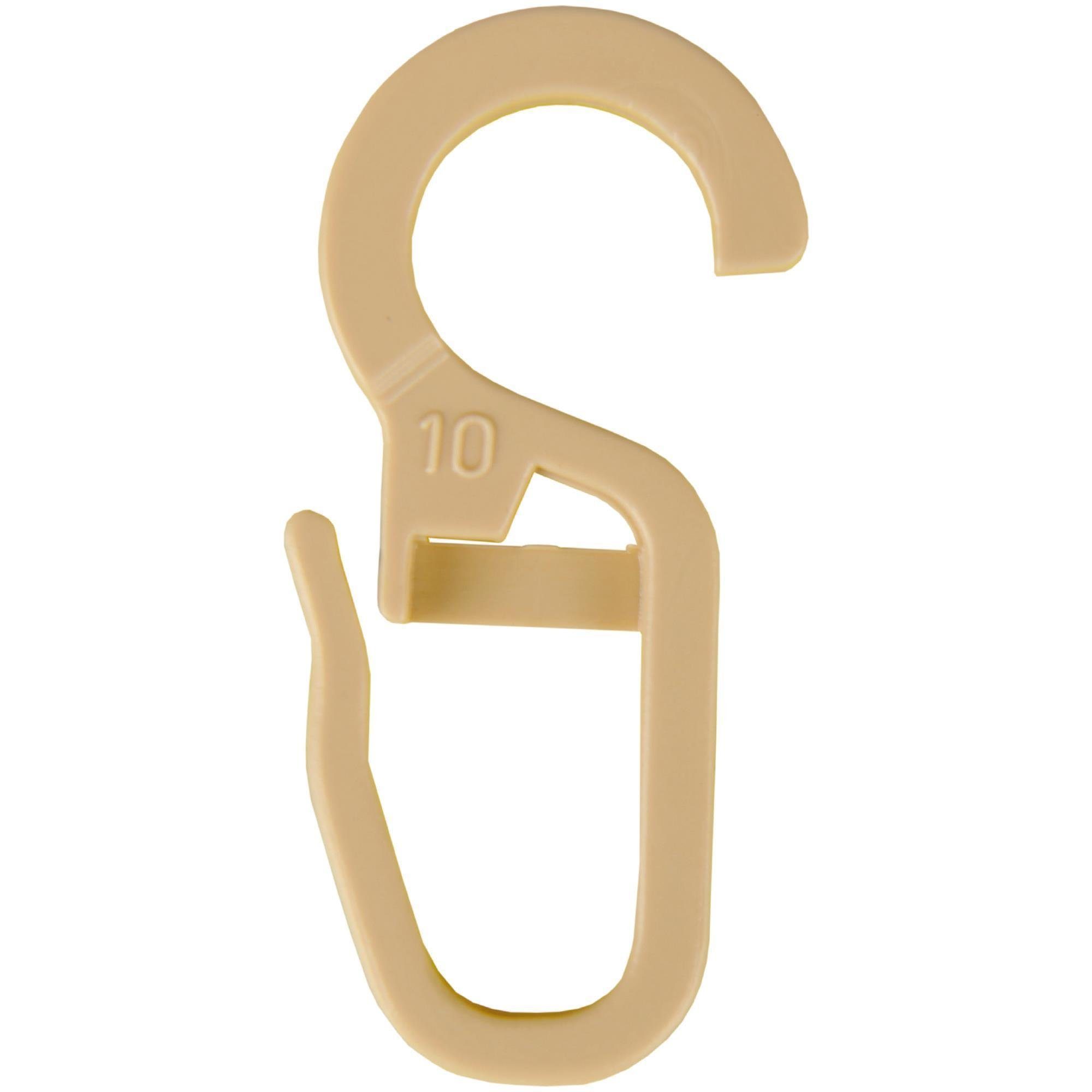 Bestlivings Gardinenstange, 1-läufig, Faltenleghaken - beige - 9mm, Gardine günstig online kaufen