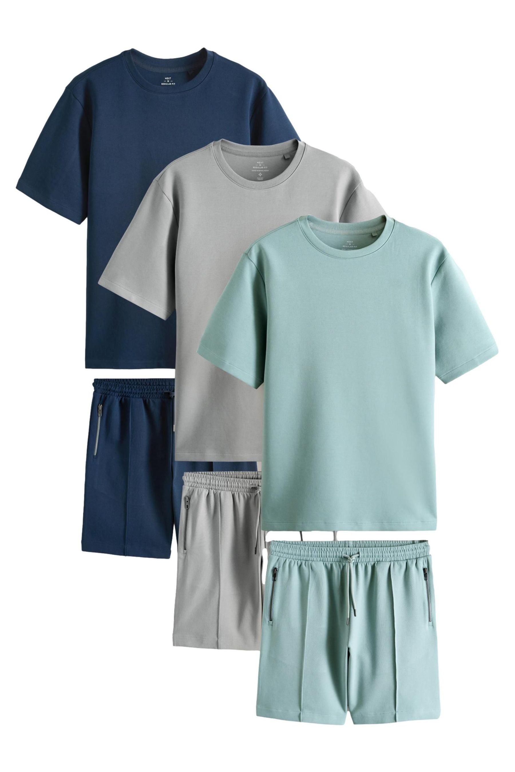 Next Loungeanzug T-Shirt und Shorts im Set, Multipack (6 tlg)