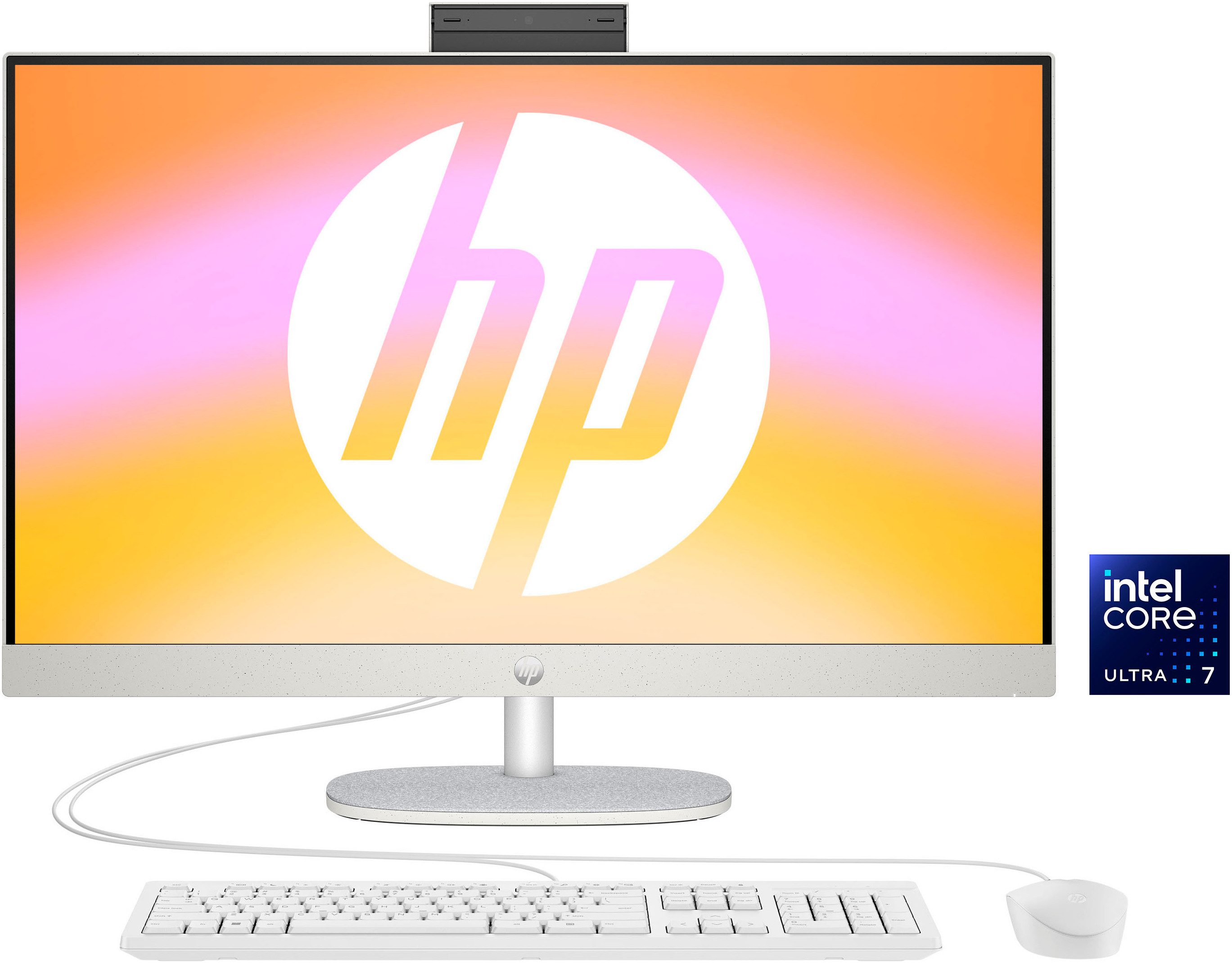 HP 27-cr1201ng All-in-One PC (27 Zoll, Intel Core Ultra 7 155U, Intel Internal Graphics, 16 GB RAM, 512 GB SSD)