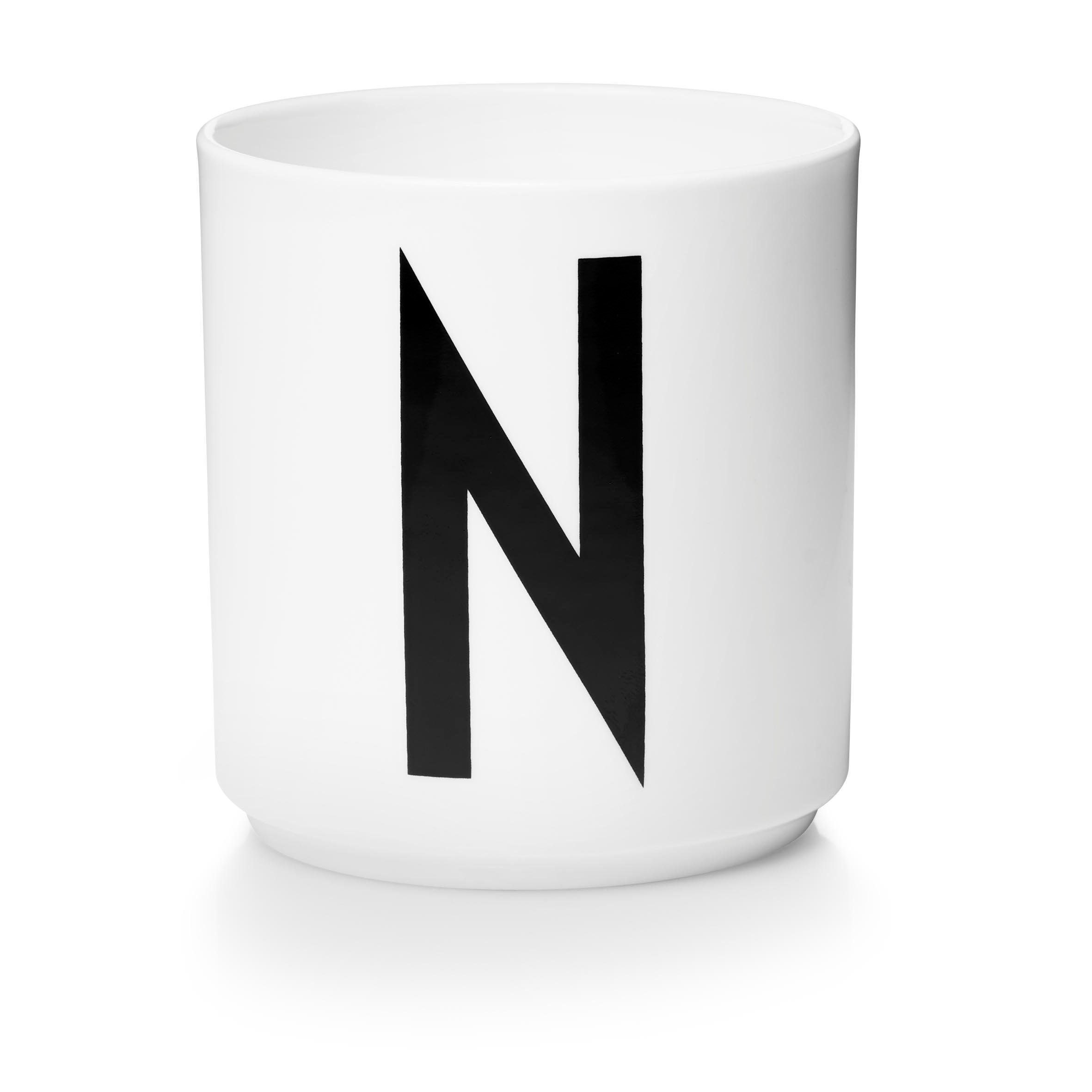 Design Letters Becher Porzellanbecher Weiß N, Porzellan