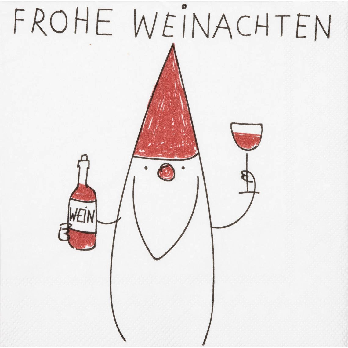 Räder Design Papierserviette Cocktailservietten 25x25 cm "Frohe Weinachten" von räder design - Weih
