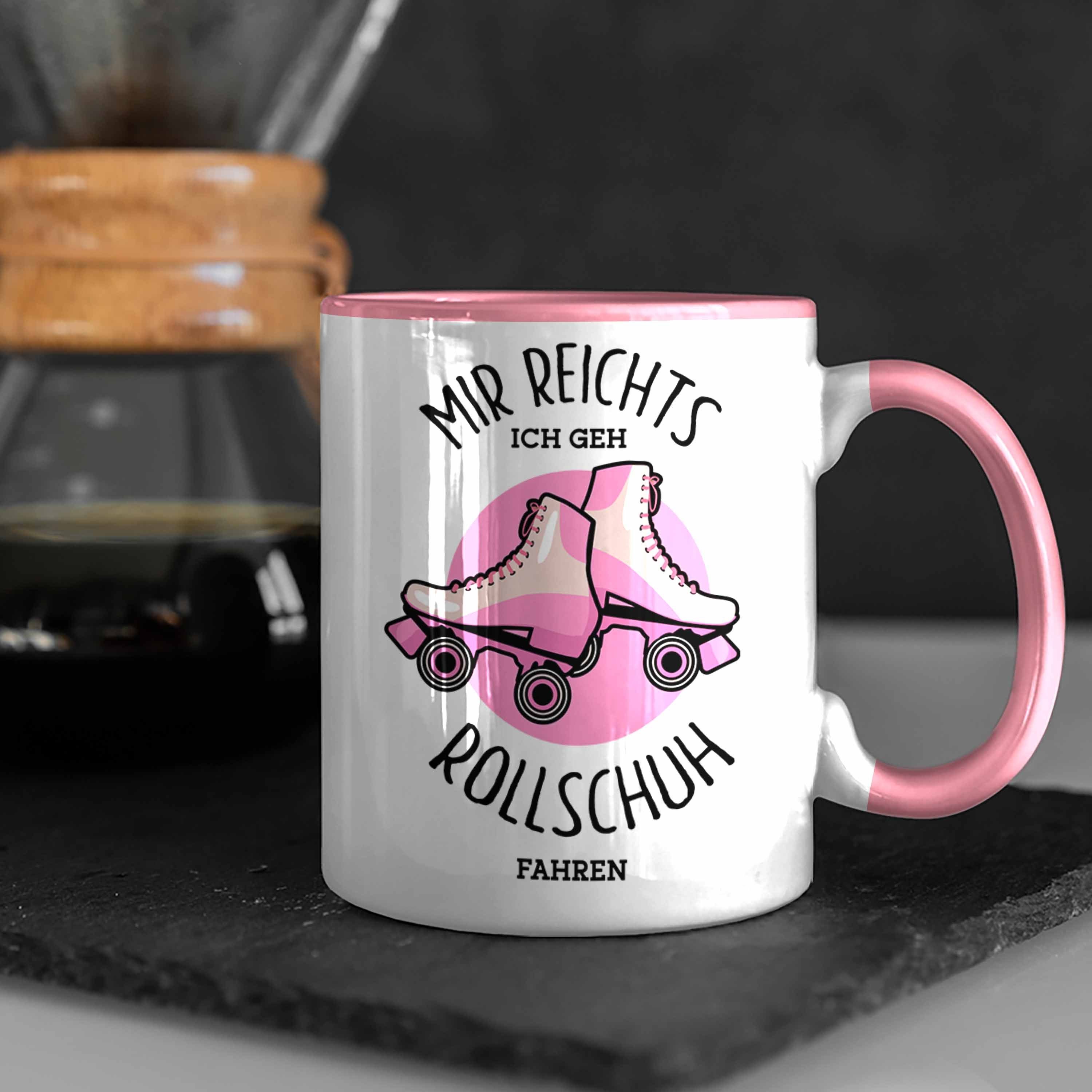 Reichts Mir Trendation Geschenk für Rosa Rollschuhfahrerinnen Lustige Rollschuh-Tasse Tasse