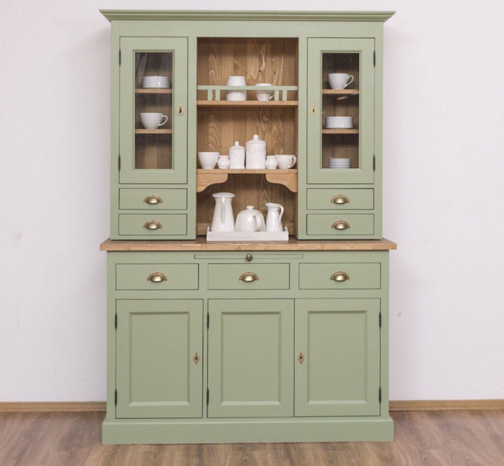 Massivholzmoebel-Becker Buffet Küchen- und Buffetschrank aus Massivholz im Landhausstil