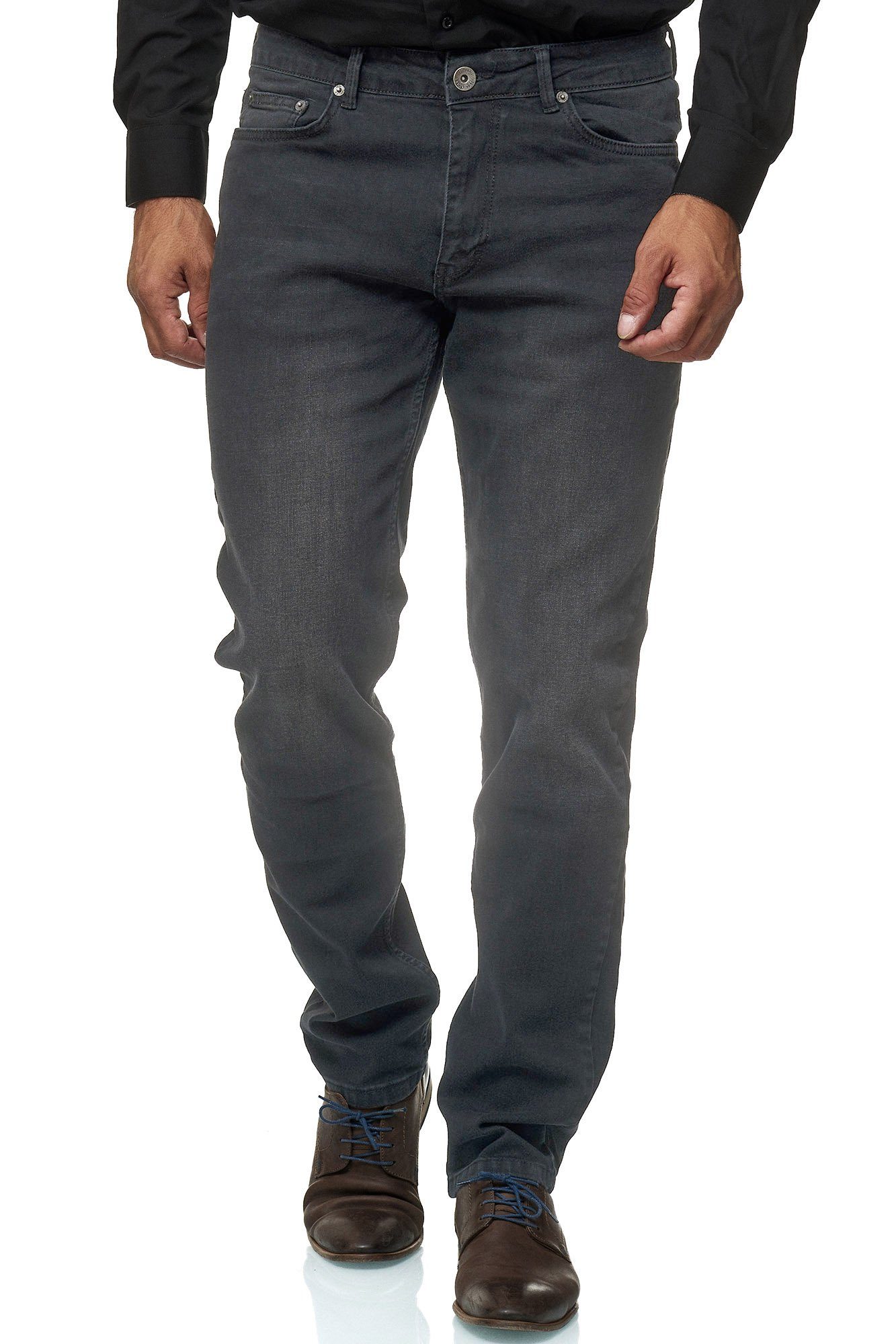 JEEL Regular-fit-Jeans 305 Straight Cut Herren Jeans 5-Pocket Design 05-Grau | Stretchjeans
