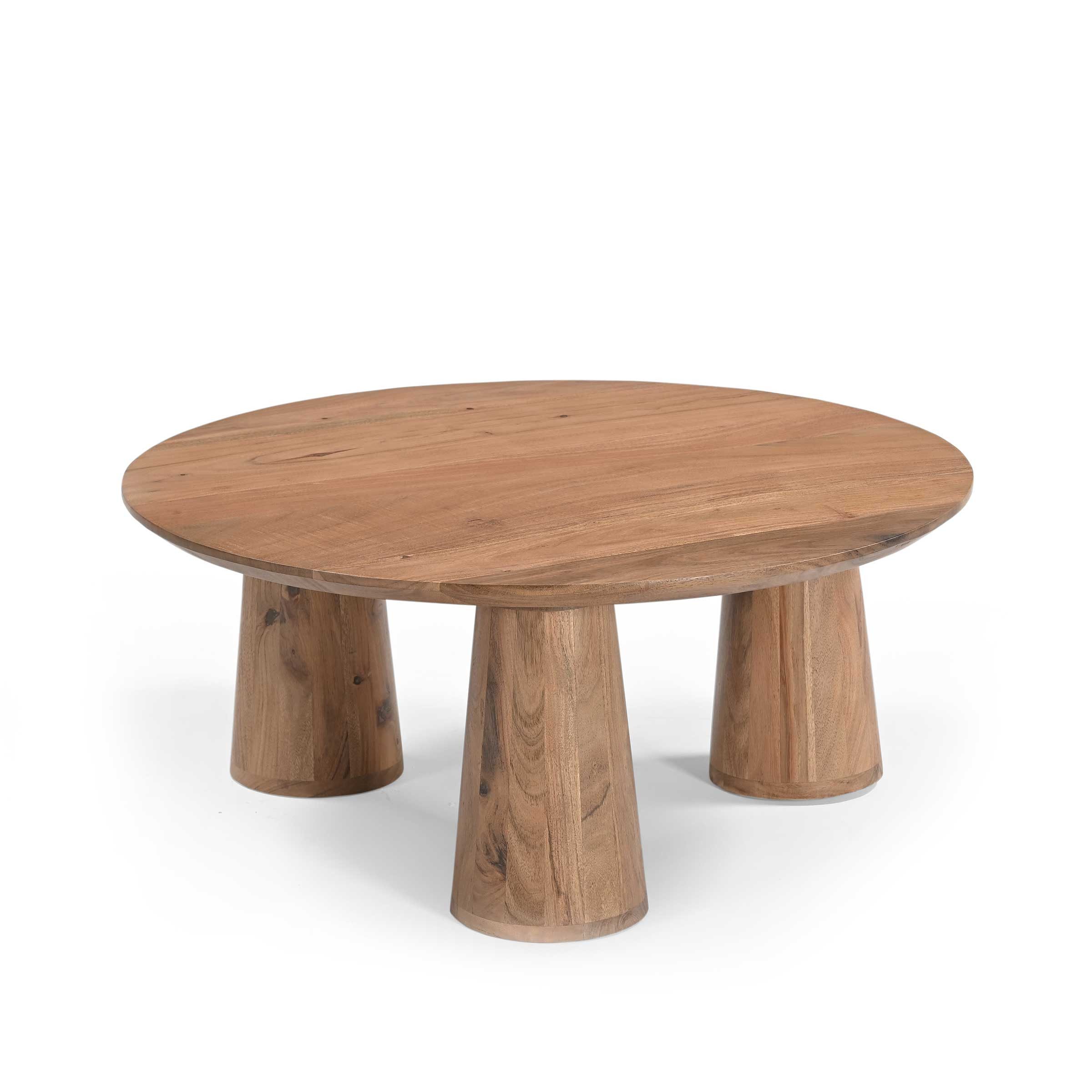 Couchtisch Massivholz Couchtisch rund, 80 cm- WTA-830