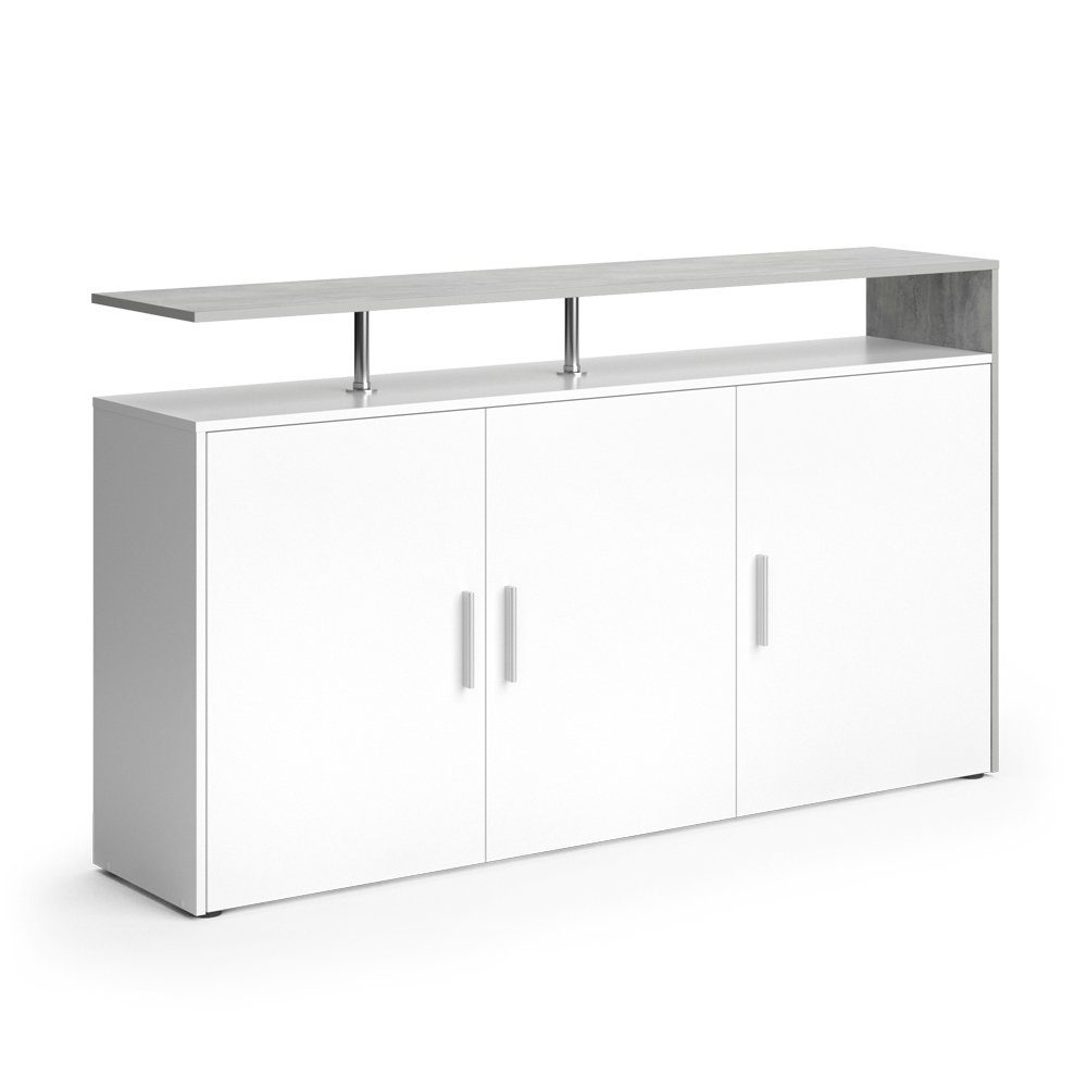 Vicco Highboard Amato, Weiß/Beton, 160 x günstig online kaufen