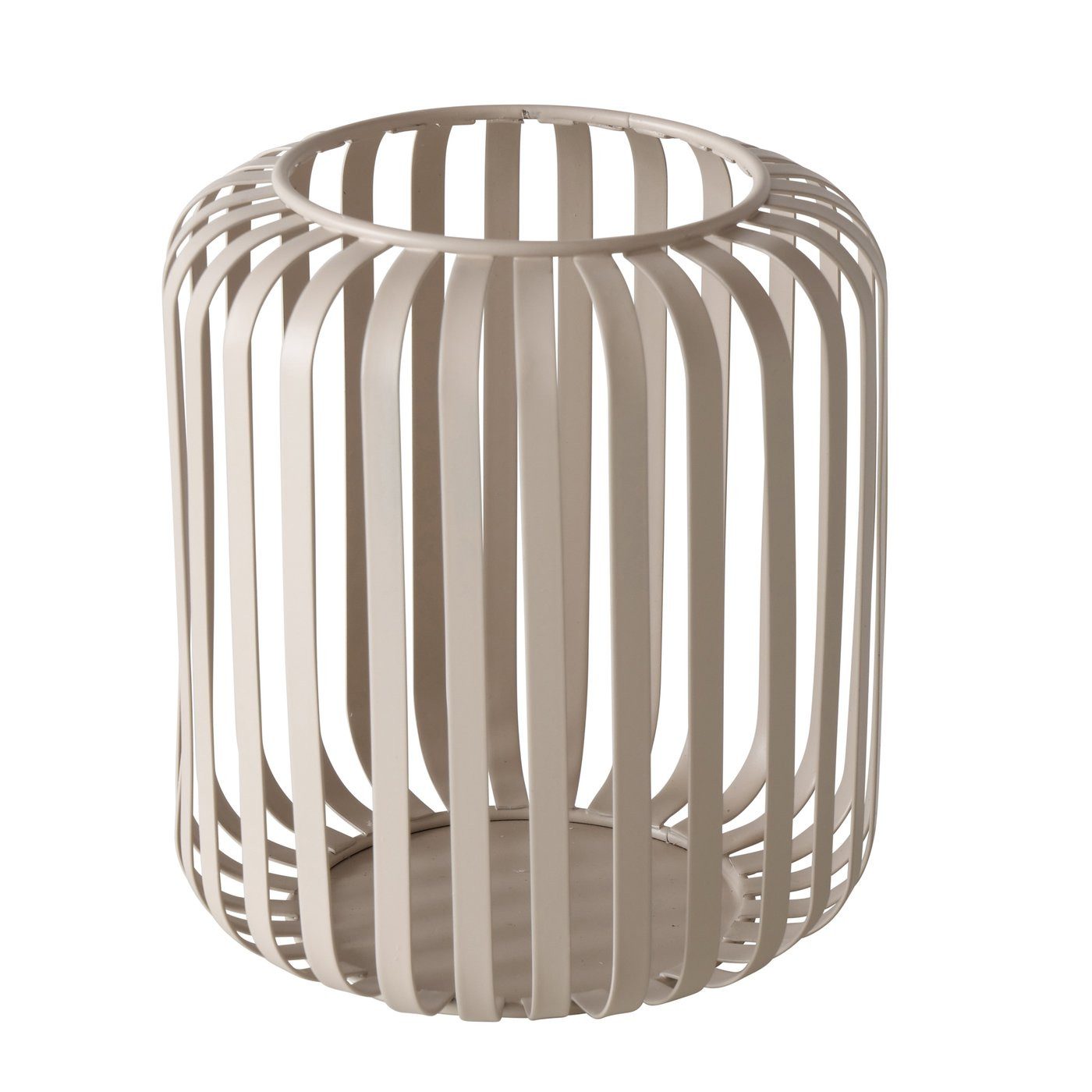 BOLTZE GRUPPE GmbH Windlicht beige rund H15cm aus Metall