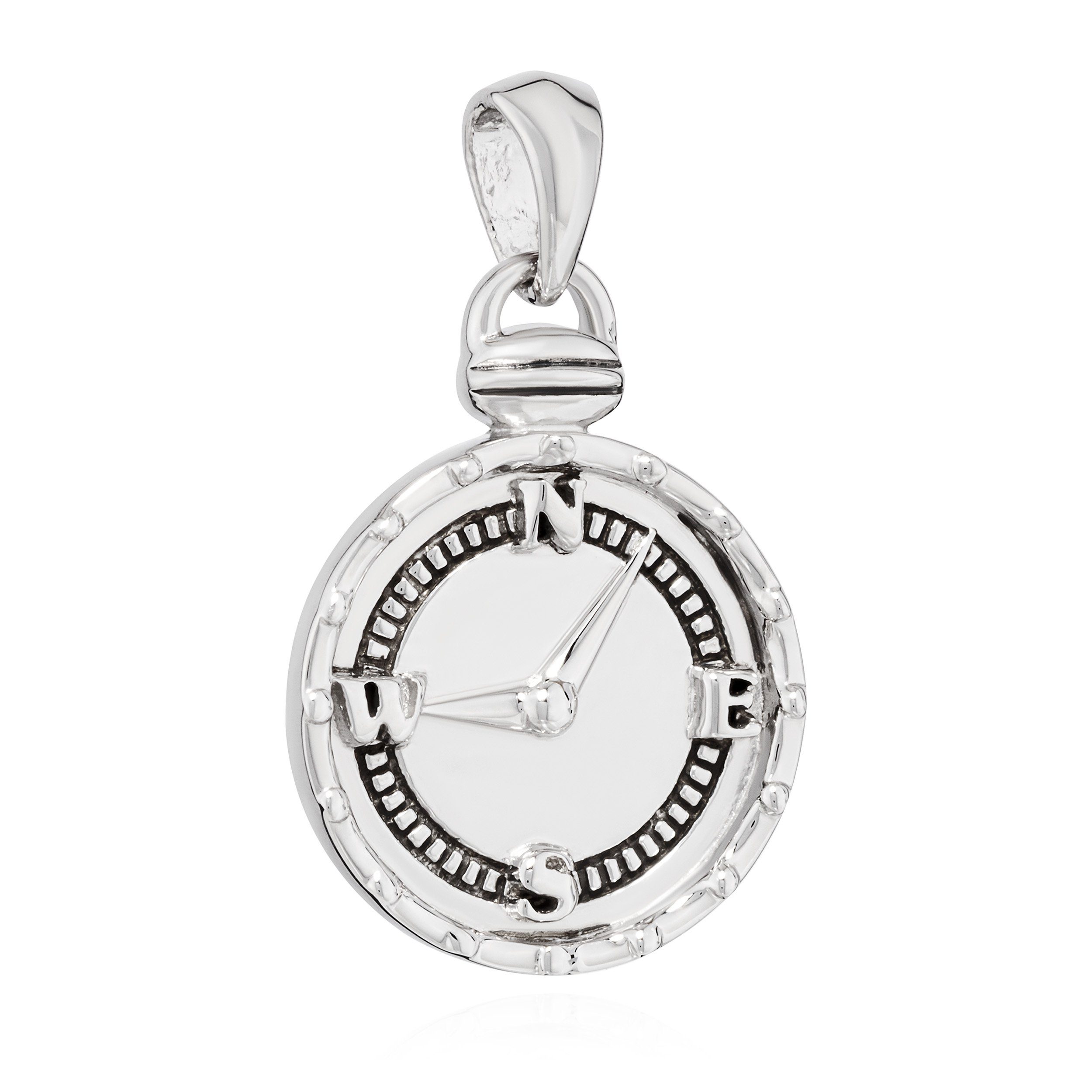 NKlaus Kettenanhänger 15mm Kettenanhänger Kompass 925 Silber Schmuckanhänger für Halskette