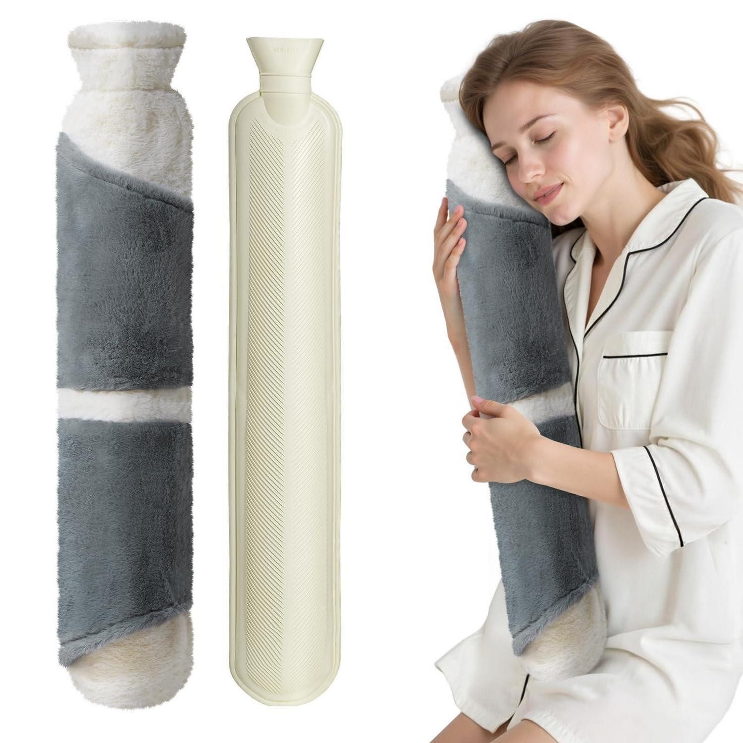 LuxusKollektion Wärmflasche Warmwasserflasche mit Bezug 2L