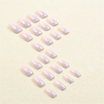 RefinedFlare Kunstfingernägel Lila rosa Farbverlauf quadratische spitze künstliche Nägel