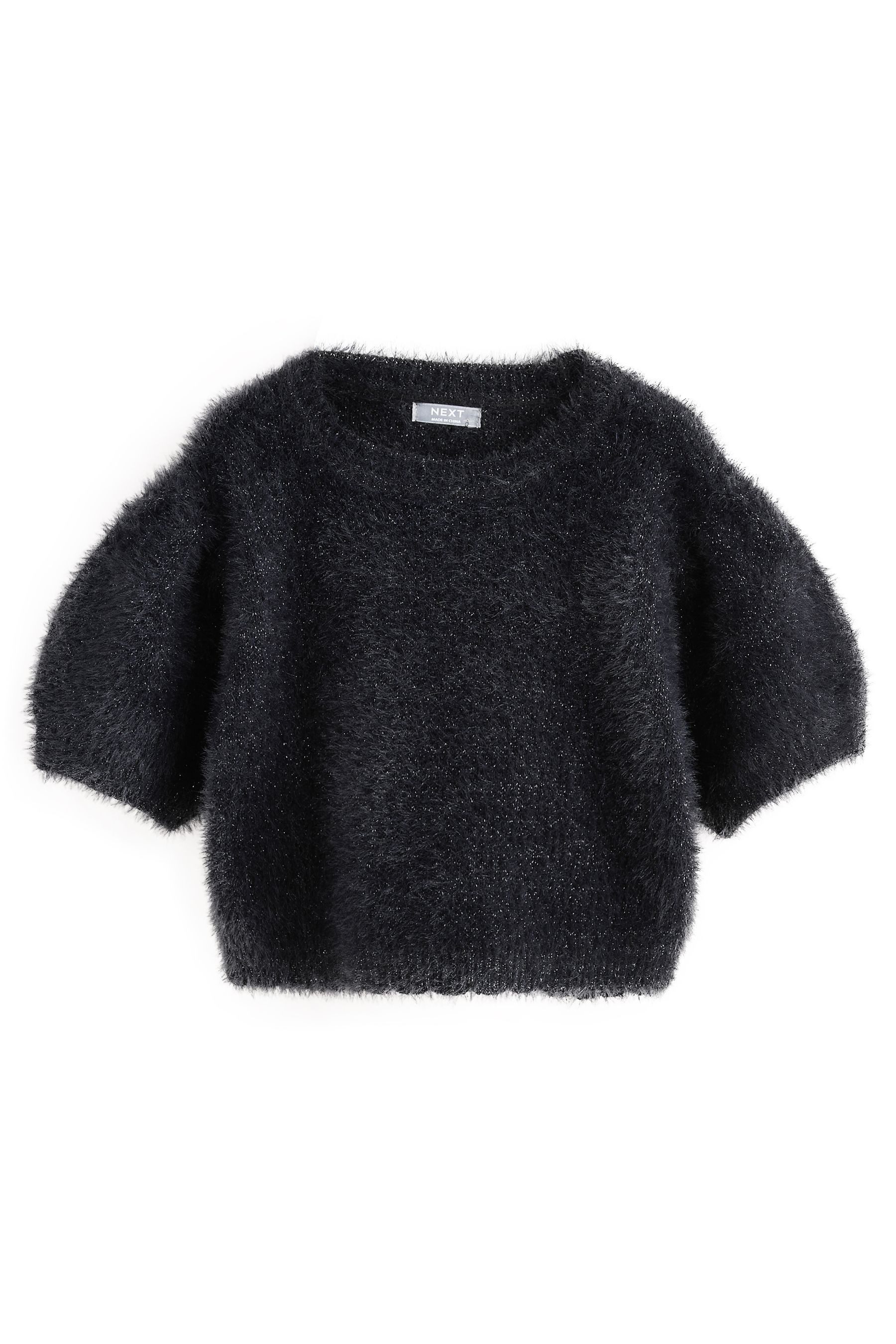 Next Kurzarmpullover Flauschiges, kurzärmeliges Oberteil (1-tlg)