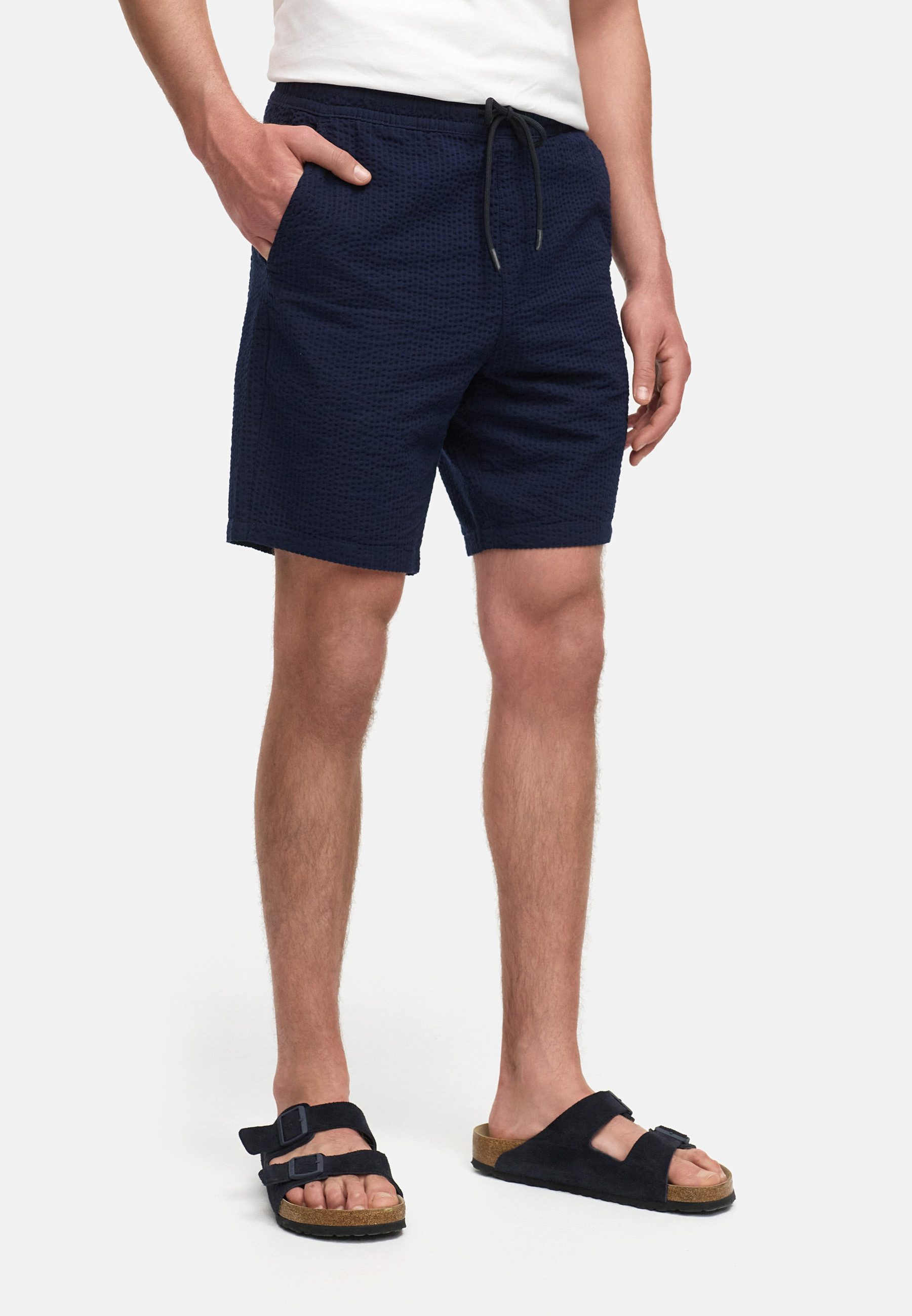 Kronstadt Chinoshorts Herren KSArlin Chino Shorts Herrenshorts aus Seersucker für maximale Luftzirkulation an warmen Tagen