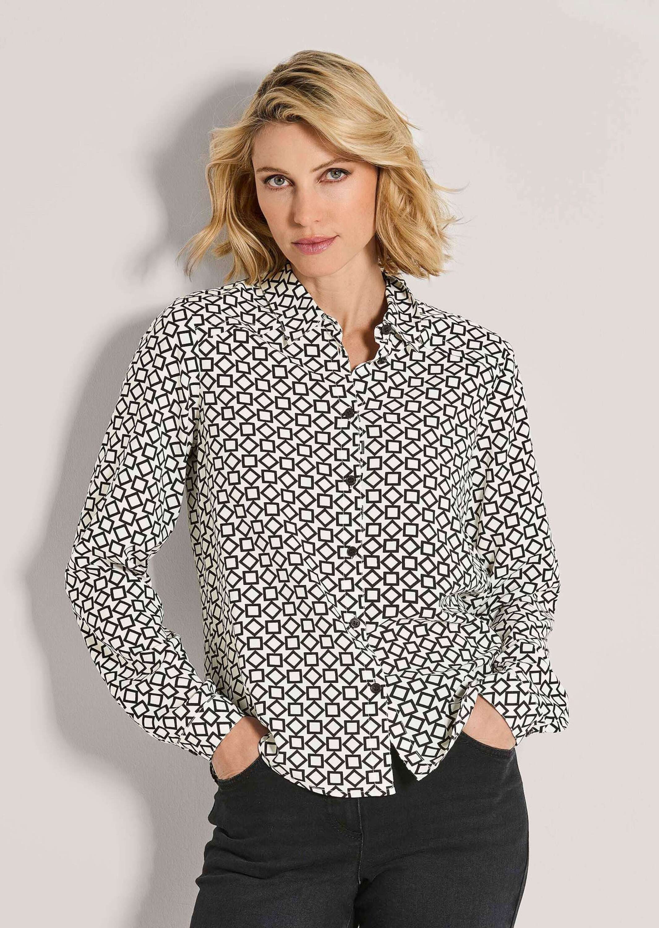 MADELEINE Hemdbluse Elegante Viskosebluse mit Grafik-Print Modernes Design günstig online kaufen