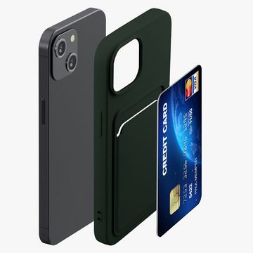 kwmobile Handyhülle Hülle für Apple iPhone 14, Handyhülle mit Fach für Karten - Handy Cover Case