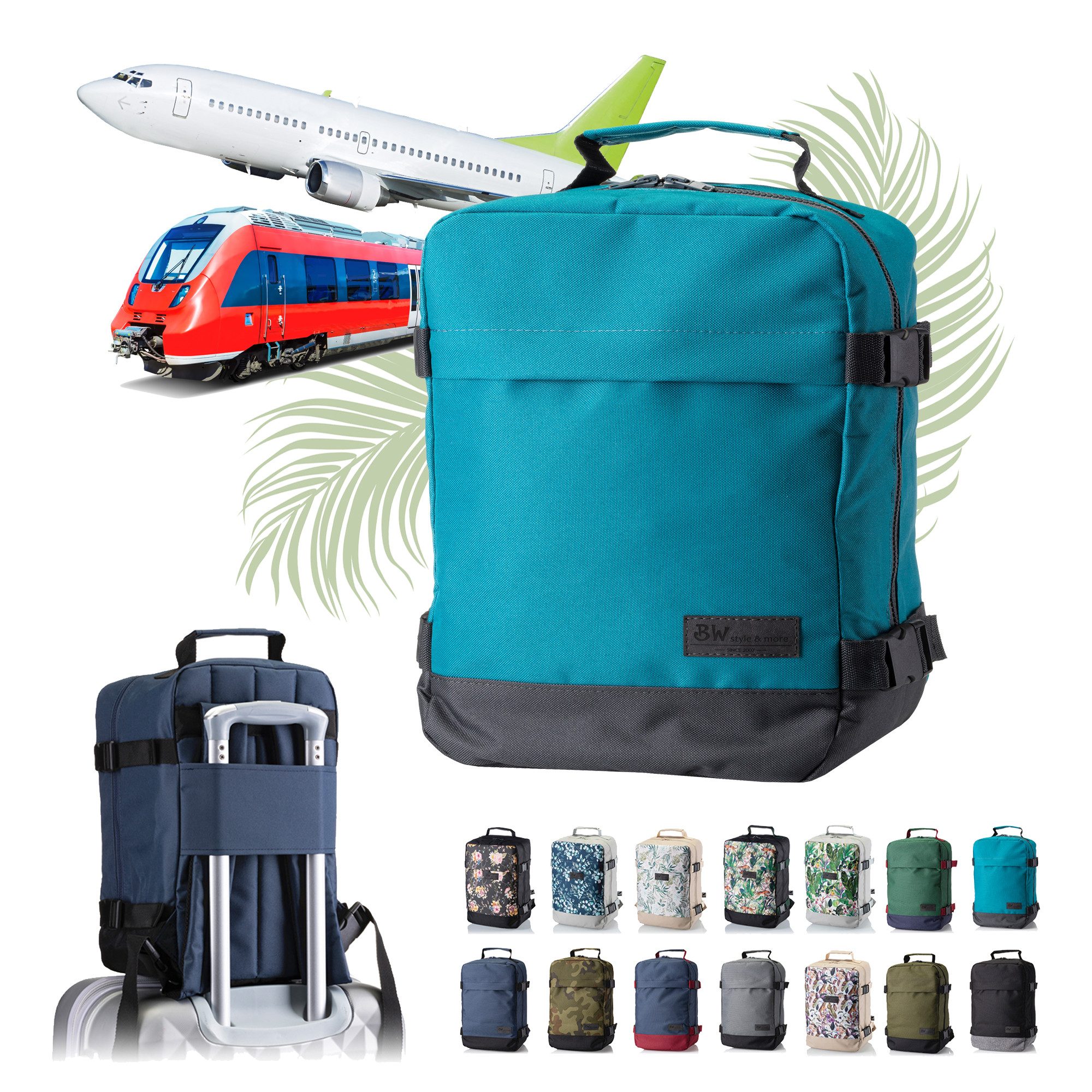 BambiniWelt by Rafael K. Handgepäckkoffer RUCKSACK Handgepäck Boardgepäck 40x20x25 40x30x20 Ryanair Wizzair, 2 Größen verfügbar: 40 x 25 x 20 cm (klein), 40 x 30 x 20 cm (groß)