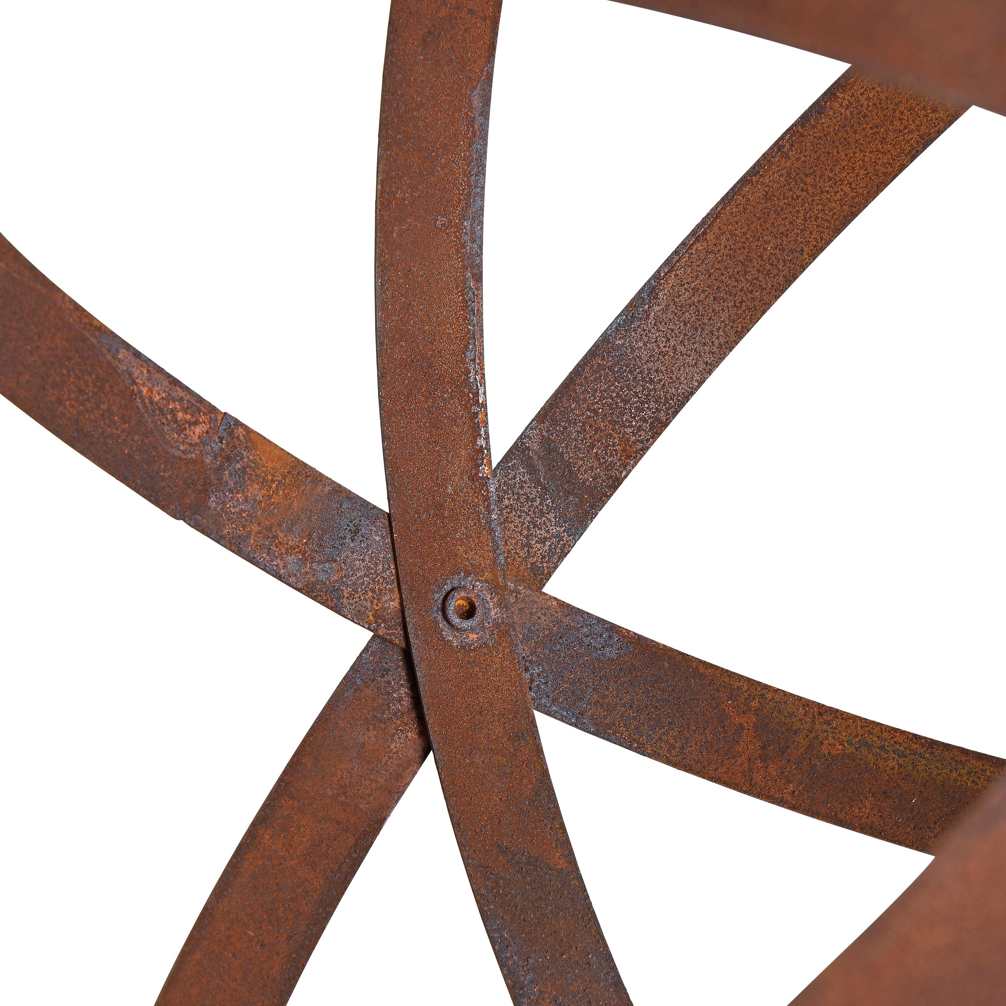ESTEXO Dekokugel Gartenkugel Edelrost 30 cm Kugel Gartendeko Rost Metallband Eisen De – Bild 5 von 5