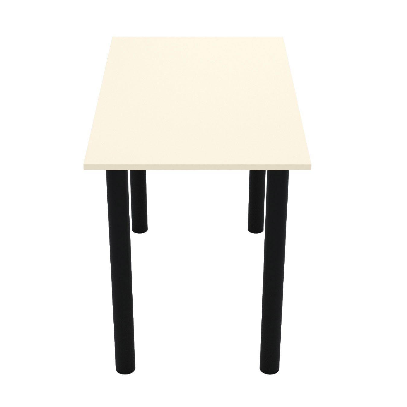 Vanille Esszimmertisch AKKE mit Küchentisch PVC Bürotisch Beinen Esstisch, schwarzen 2mm