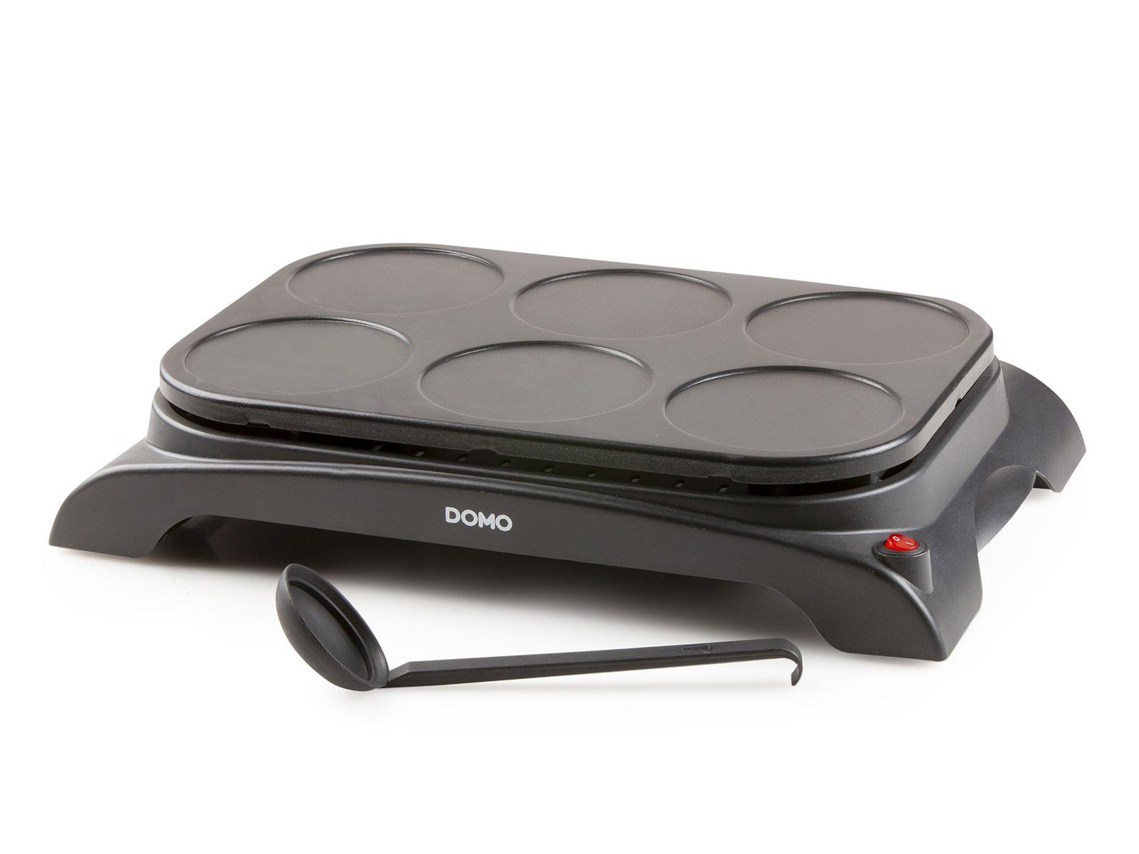 Domo Crêpesmaker, 1000 W, Ø 11.5 cm, 6 süße salzige Pancake Pfannkuchen selber machen Crepes-Eisen Creperie