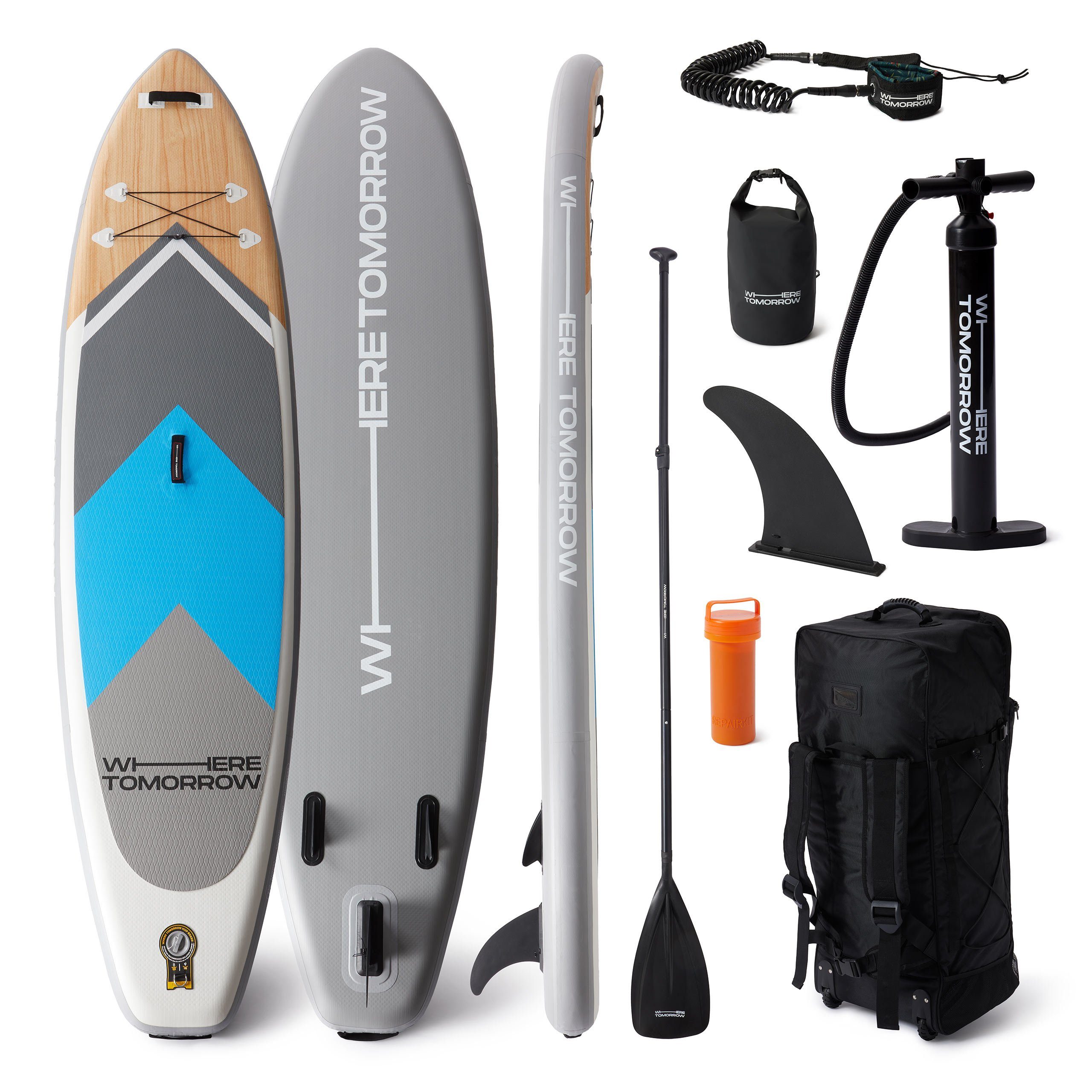 DoYourSports Inflatable SUP-Board »#DoYourOutdoor X Where Tomorrow Double  Layer iSUP«, (Set, 14 tlg), Stand up Paddle Paddel Board SUP 320 x 81 x 15  cm, 150 kg (XL) oder 335 x 84