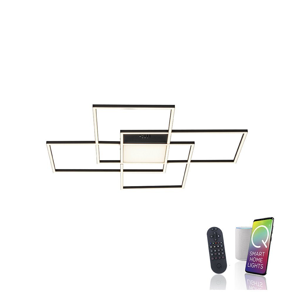 Paul Neuhaus Smarte LED-Leuchte LED Deckenleuchte Q -ASMIN Smart Home, Smart Home, CCT-Farbtemperaturwechsel, Dimmfunktion, Memoryfunktion, mit Leuchtmittel, Warmweiß bis Tageslichtweiß, Fernbedienung, dimmbar, steuerbar, Alexa-fähig
