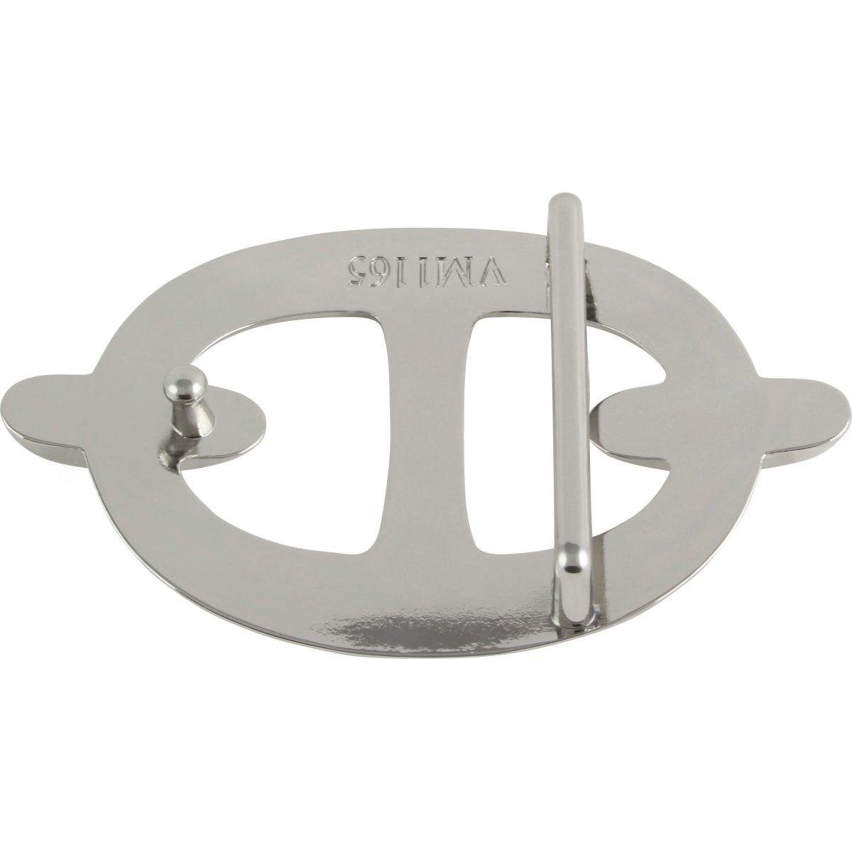 Gürtelschließe glänzend Buckle - 4,0 Wechselschließe Silber cm BELTINGER Saturn Gürtel 40mm - Gürtelschnalle bi