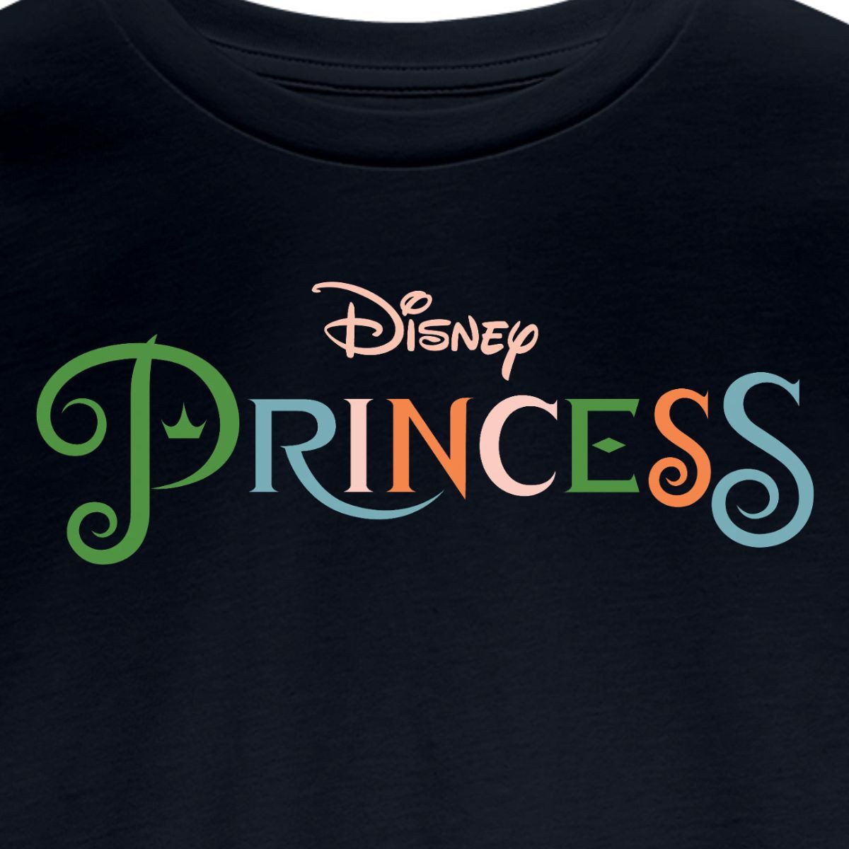 Spreadshirt T-Shirt Disney Prinzessinnen Schriftzug Kinder Premium Langarmshirt (1-tlg)