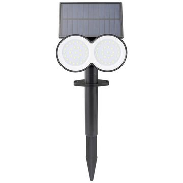 Sygonix LED Solarleuchte LED-Solar-Spieß-Leuchte, Lichtaustritt einstellbar, Mit Erdspieß, Mit Schalter