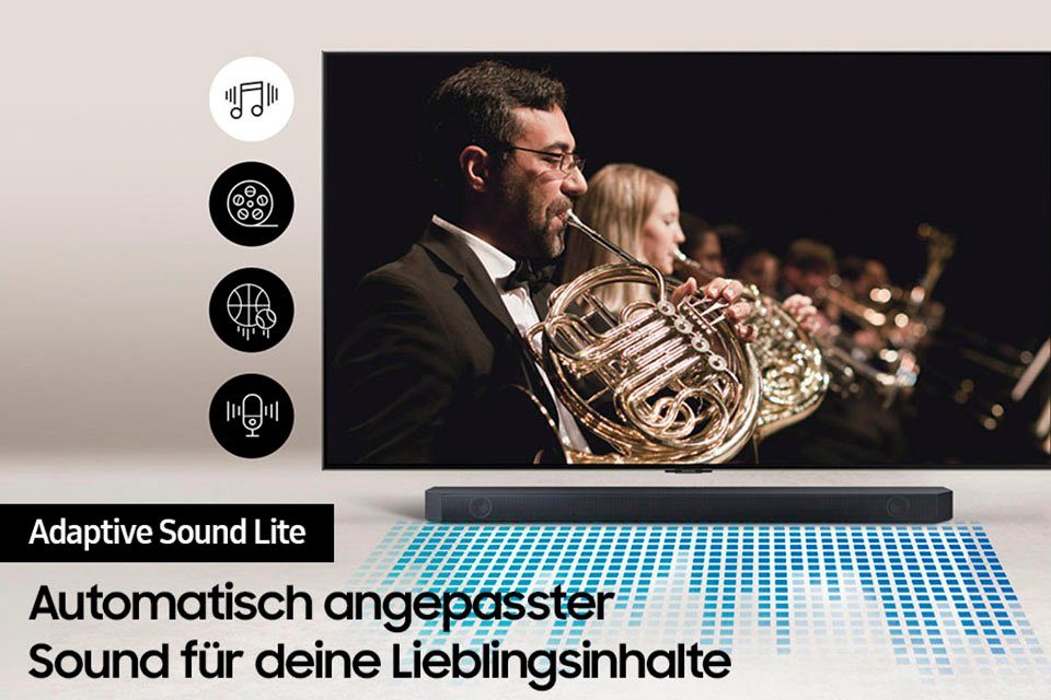 (340 Sound 3.1-Kanal Samsung HW-Q64GC Atmos Lite) W, Sound System,Dolby Soundbar & DTS:X,Adaptive