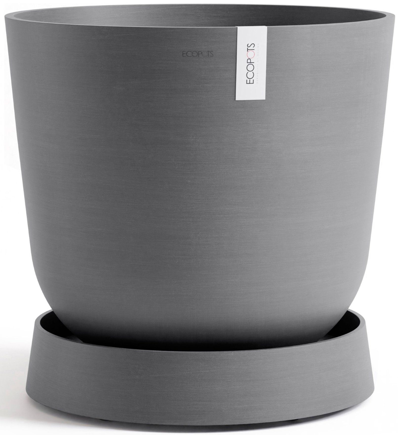 ECOPOTS Topfuntersetzer mit Rollen Oslo 55 Grau, Zubehör für Ecopots Pflanzgefäße, für innen und außen: frostsicher, bruchsicher und lichtbeständig