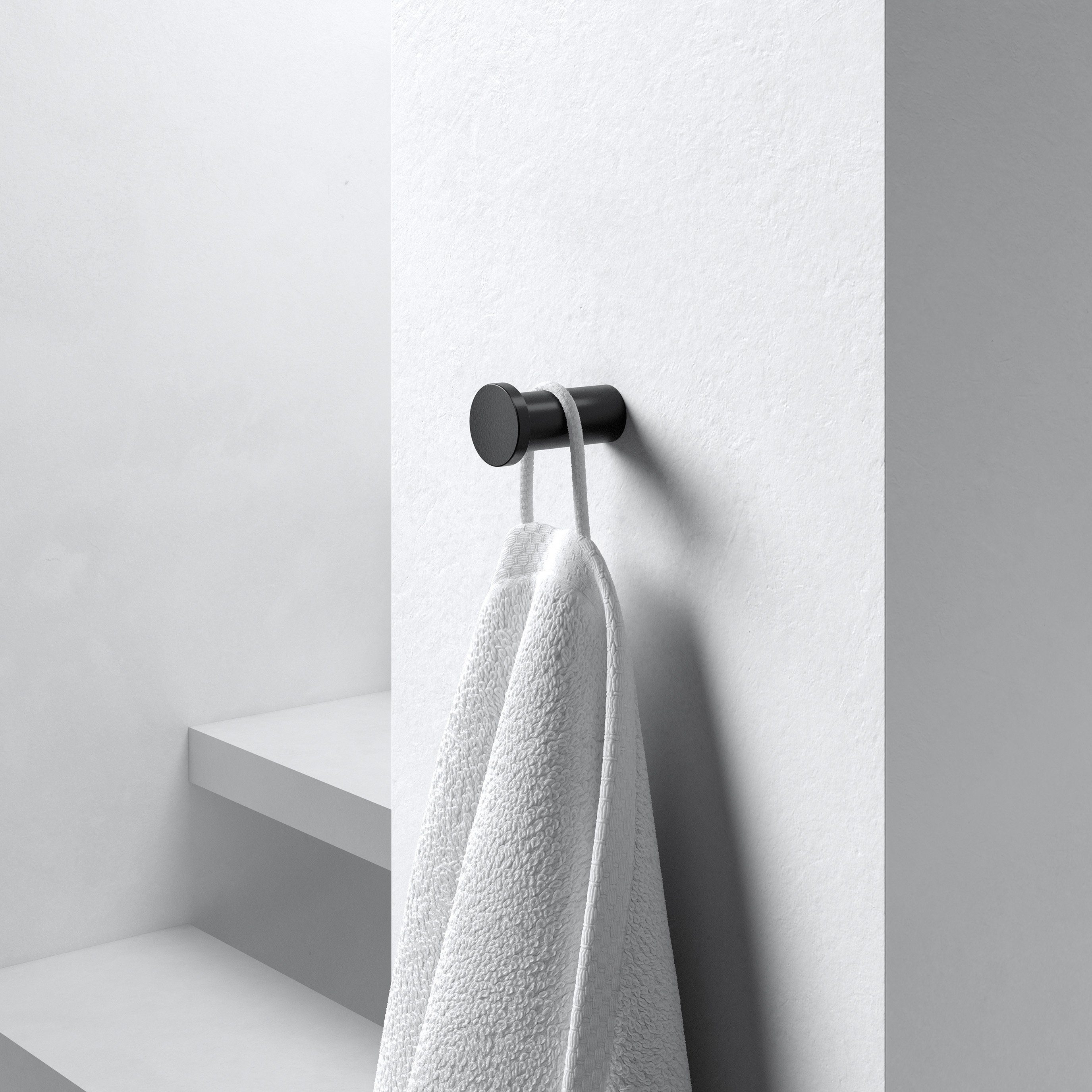 Keuco Handtuchhaken Plan 2er Set, (2er-Set, 2-St., 2er-Set), aus Metall, schwarz matt, Made in Germany, Wandmontage