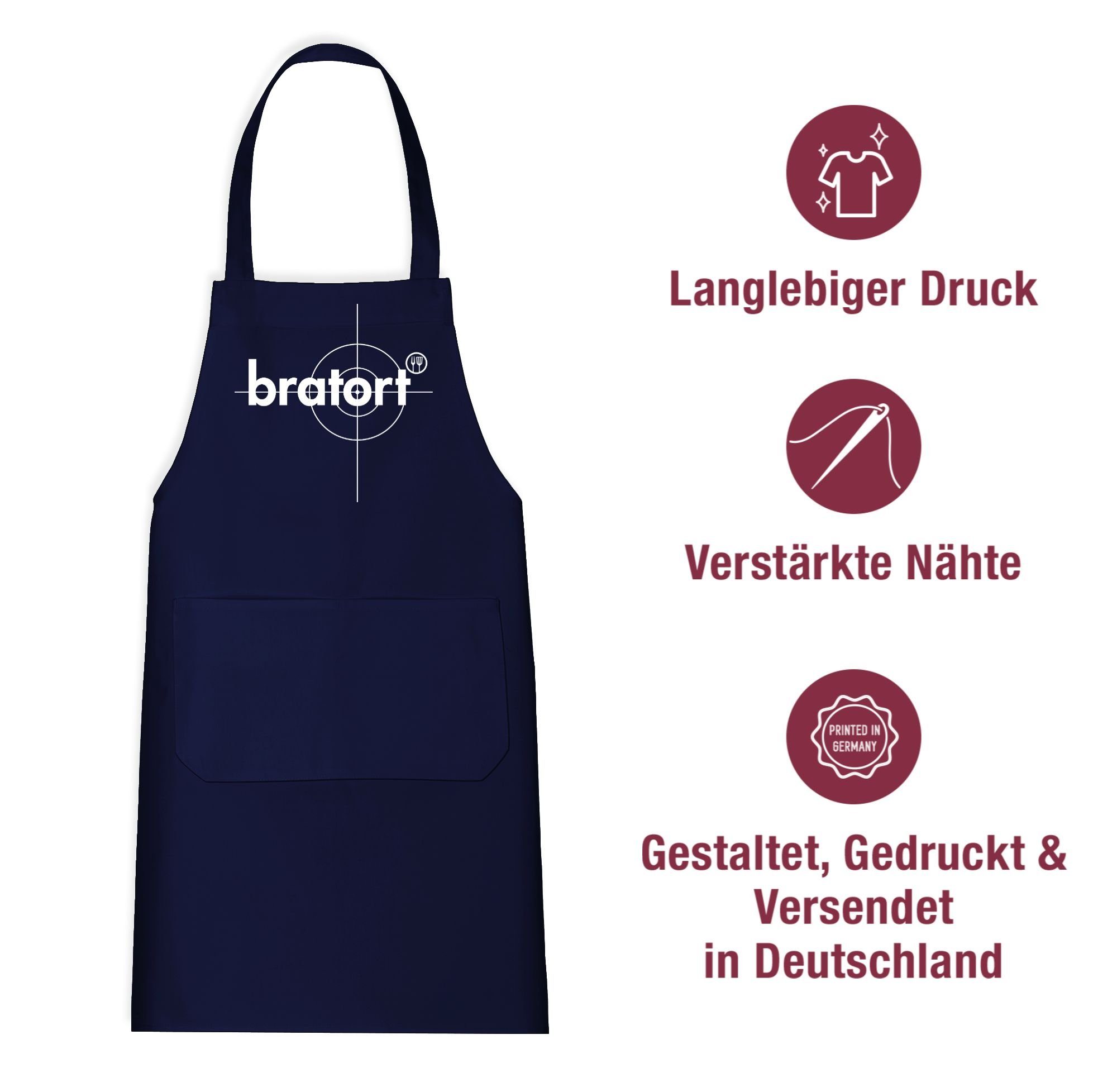 schürze bratort blau