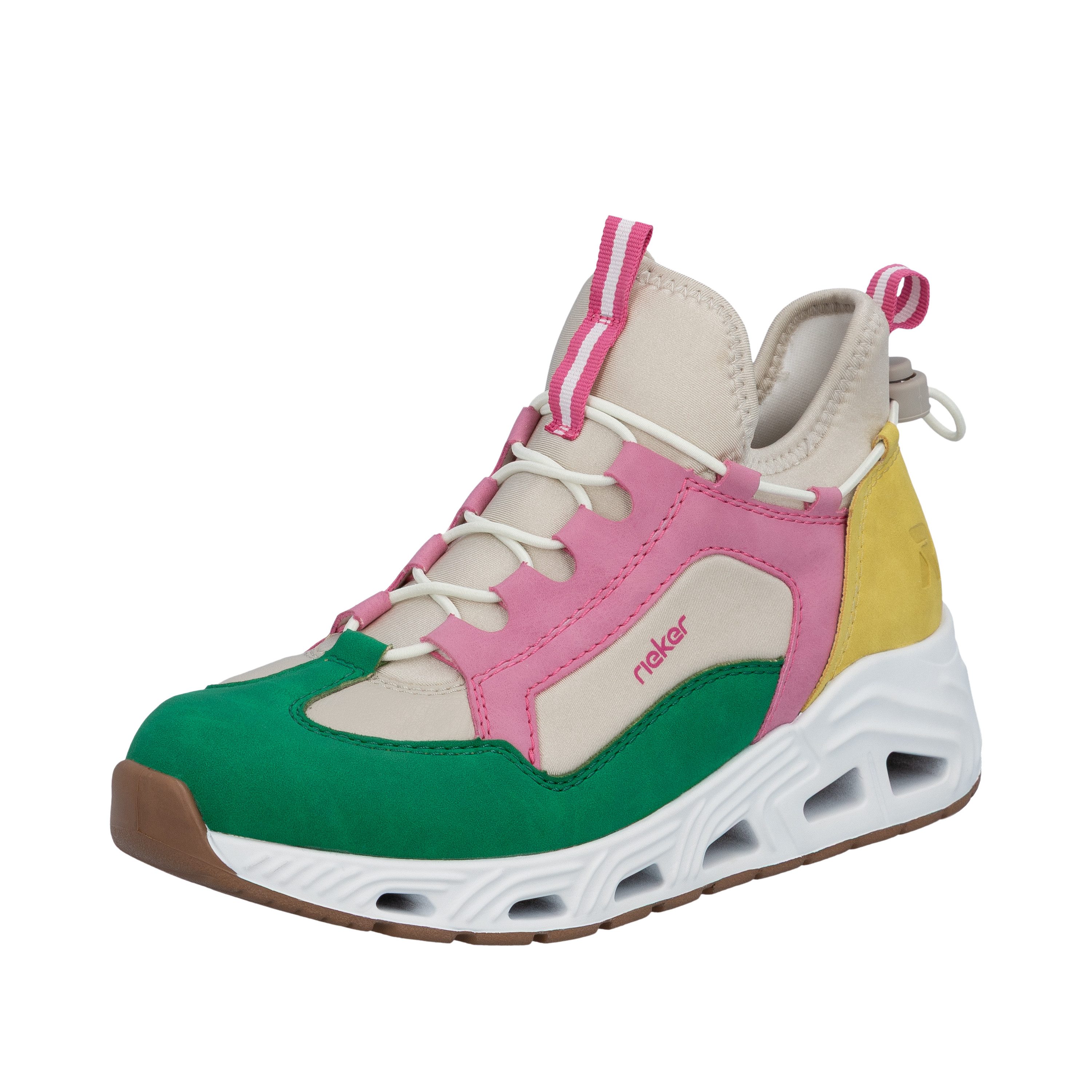 RIEKER Sport Slip-On Sneaker High Top Sneaker, Schlupfschuh mit Schnellverschluss hinten