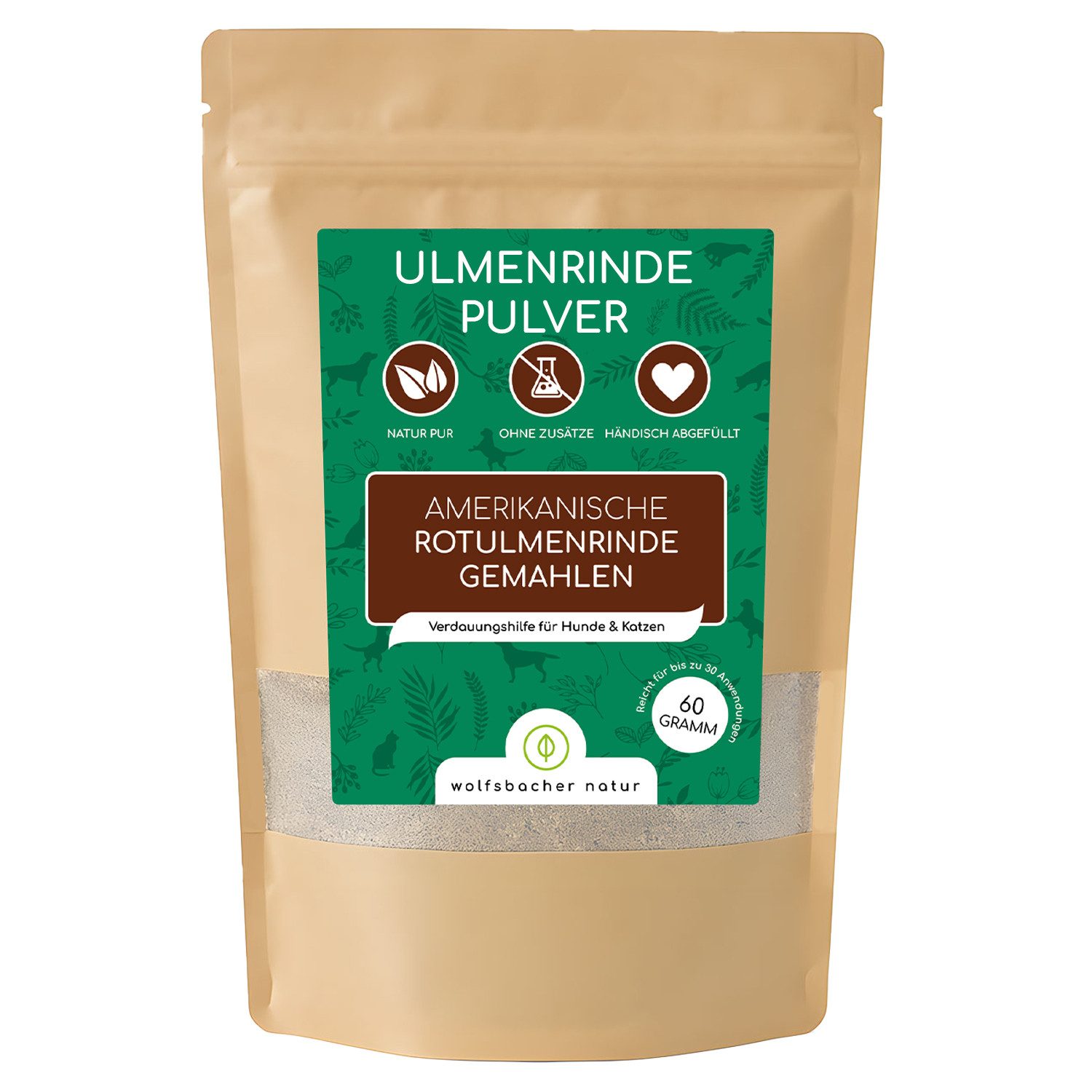 Wolfsbacher Natur Ulmenrinde für Hunde und Katzen, für: Hund, Katze