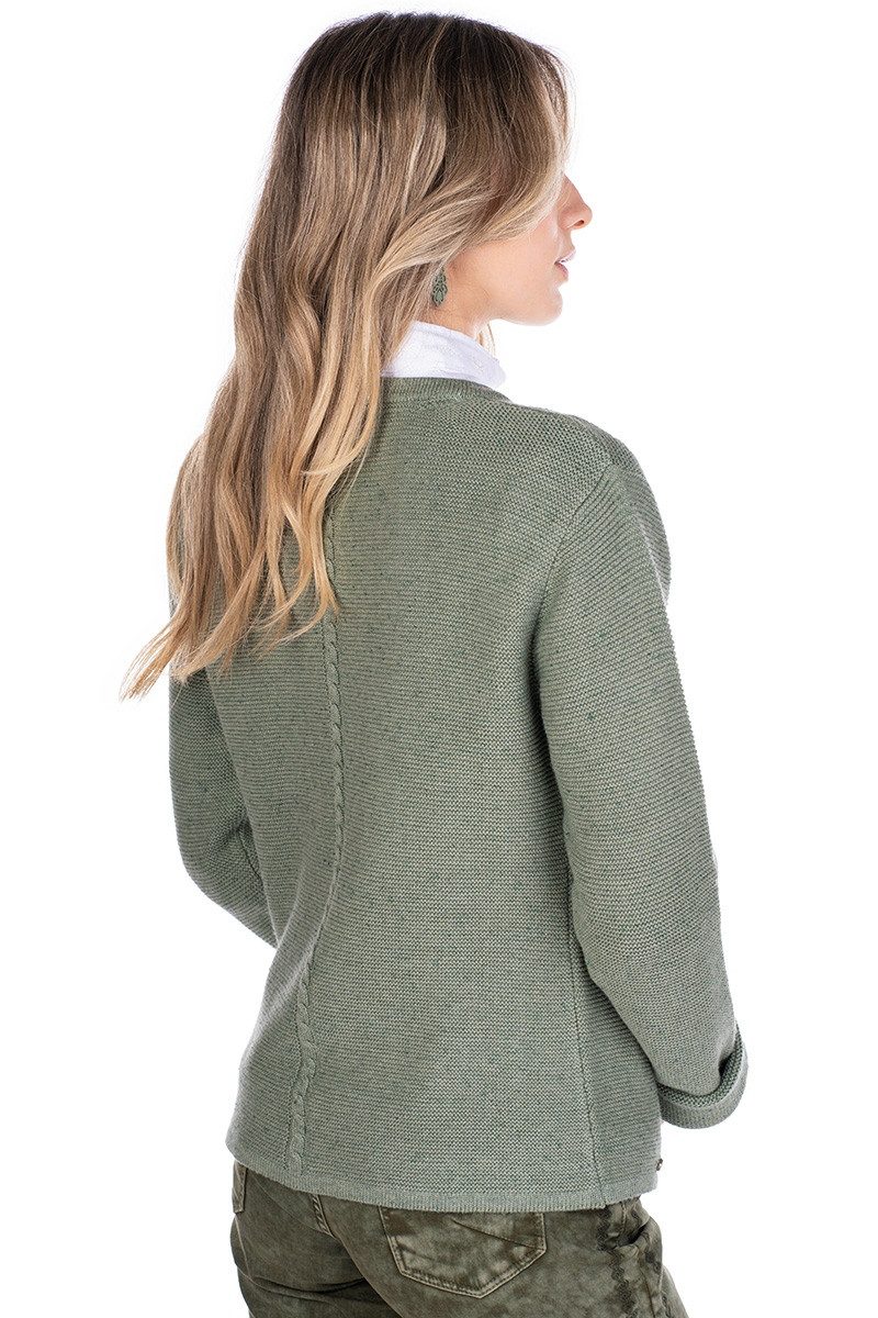 Hammerschmid Trachtenstrickjacke Trachten Strickjacke - FINNLAND - grün