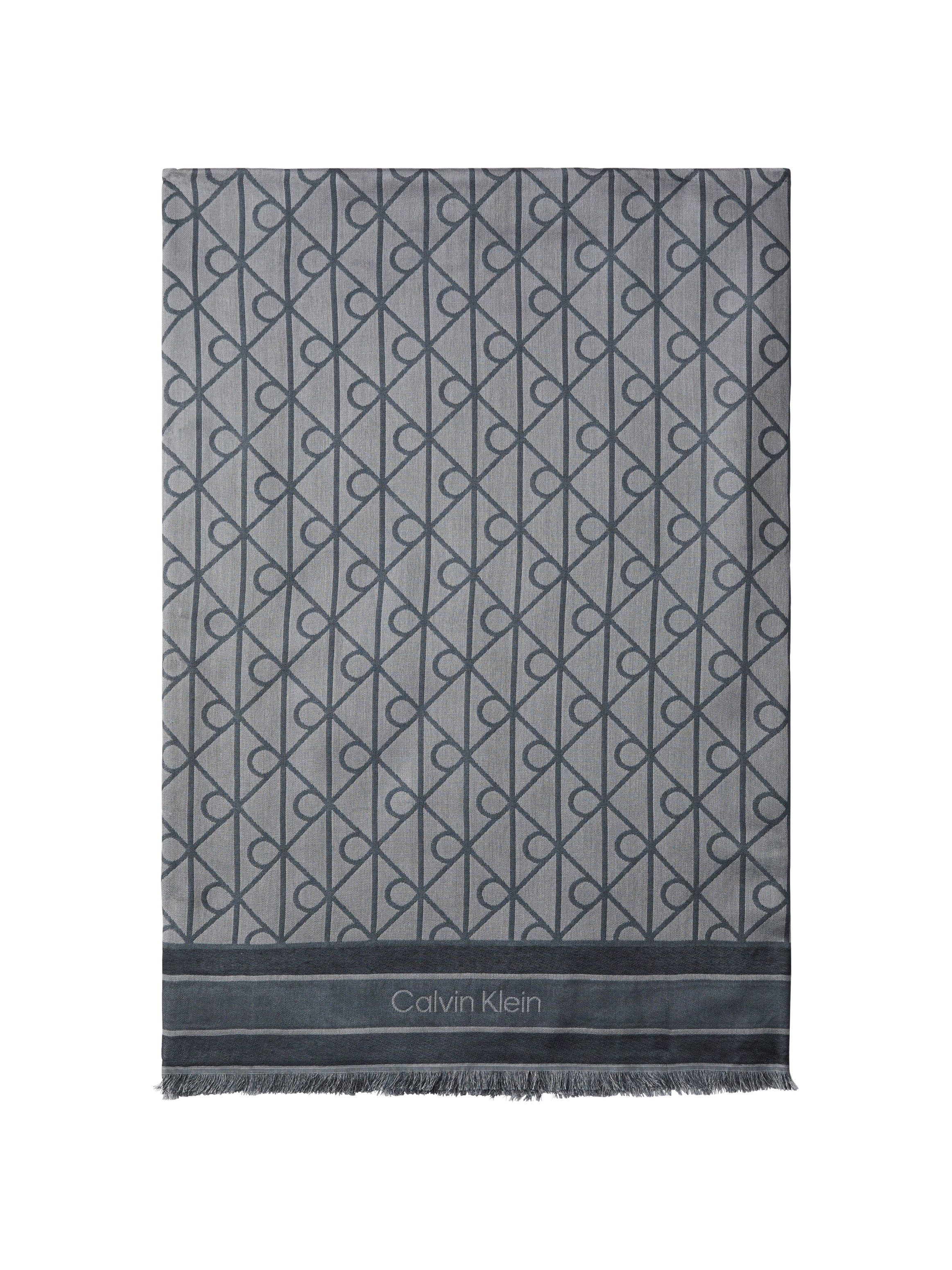 Calvin Klein Modetuch EMBLEM AOP JACQUARD SQUARE SCARF, Mit Markenlabelmusterung
